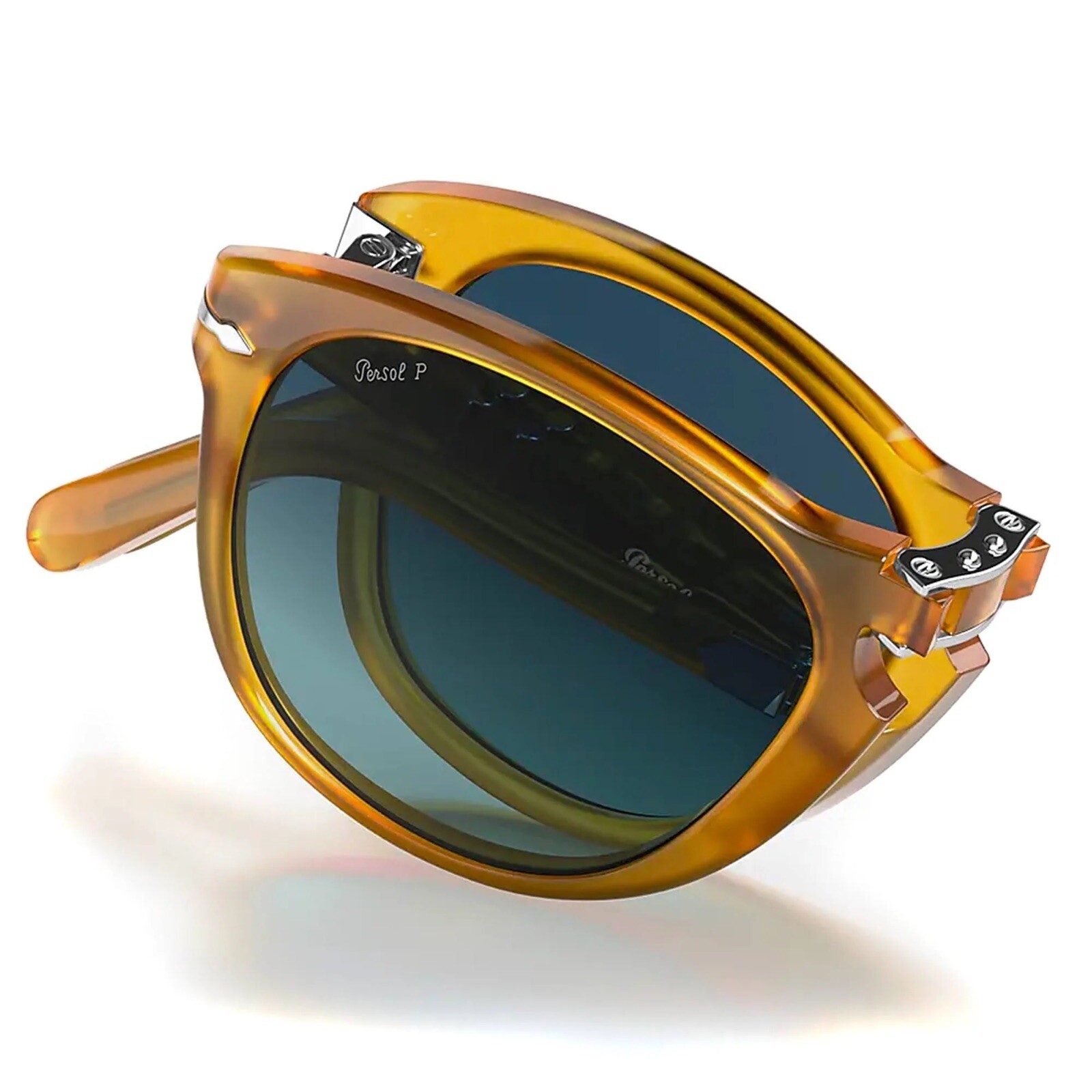 with tags Persol Steve Mcqueen 714SM 204S3 Opal Yellow Blue Polarized Su G2U