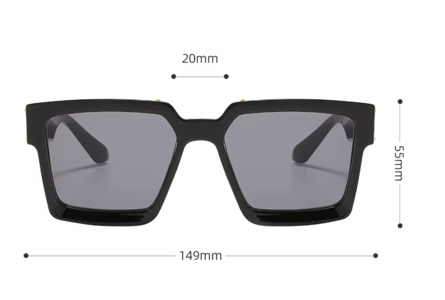 Oversized Thick Frame Hip Hop Sunglasses Retro Men’s Women Outdoor UV400 Glasses
