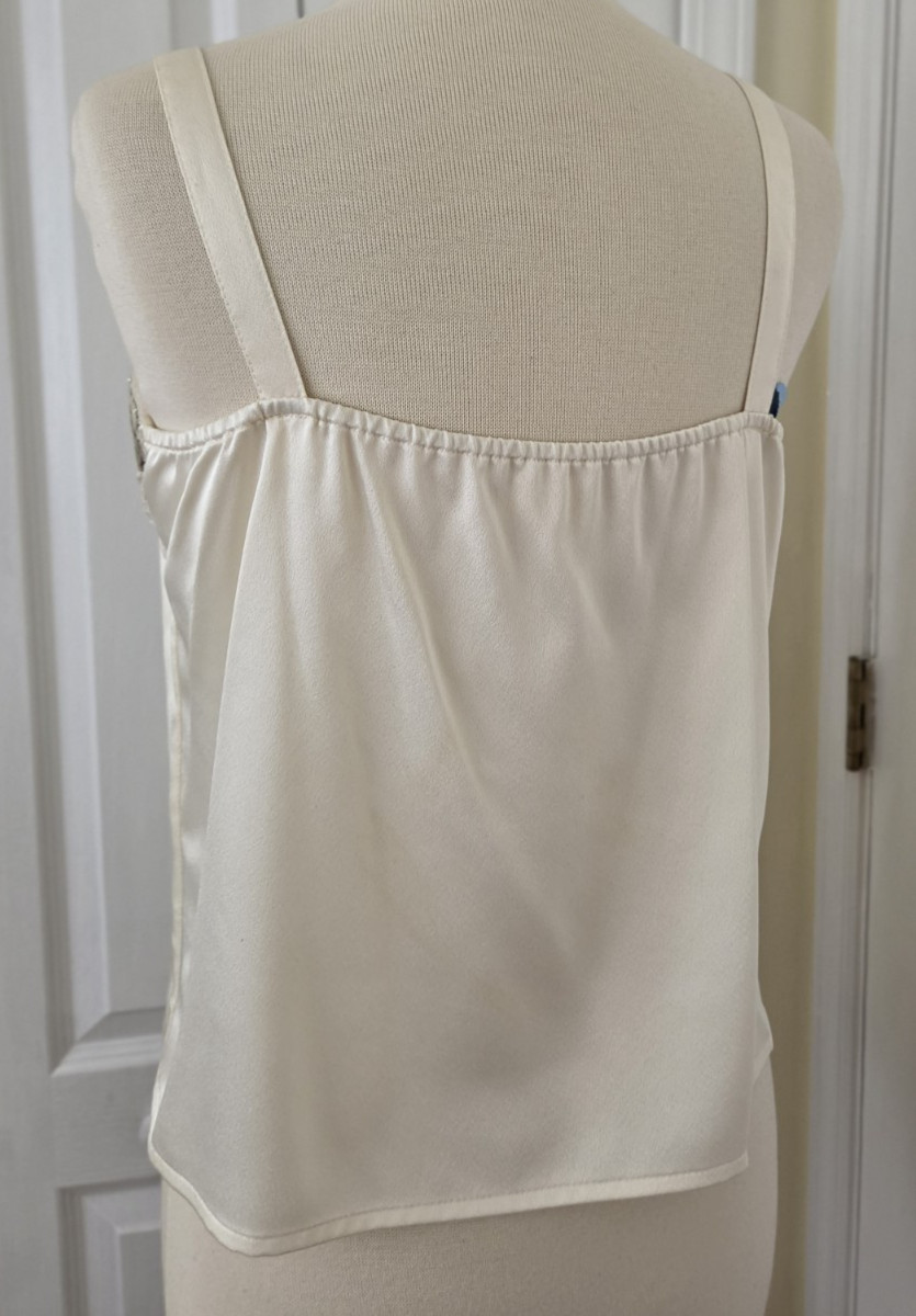 NOLAN MILLER 2 Pieces Sz 12 Dynasty Collection Ivory Beaded Jacket Tank Top