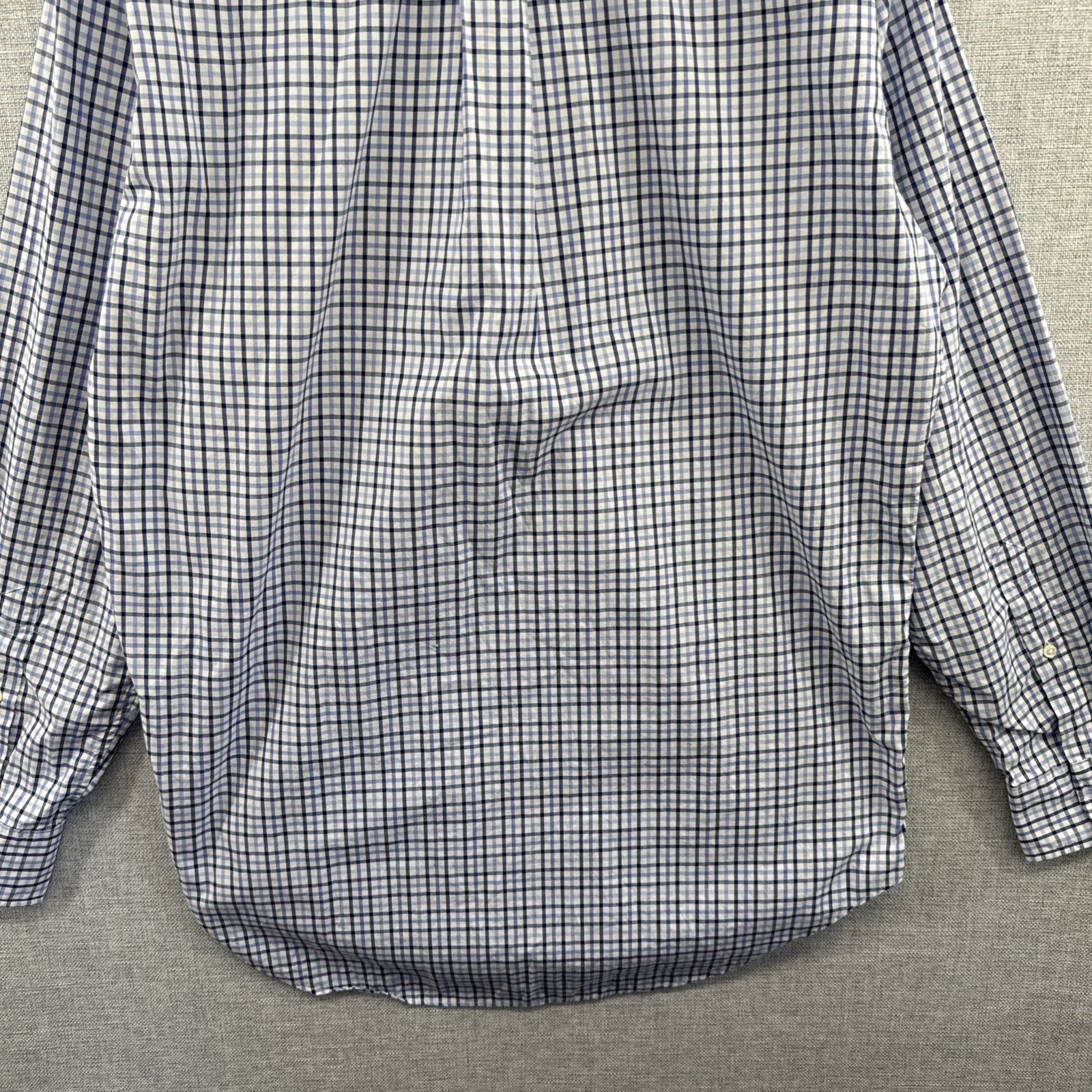 Sid Mashburn Shirt Mens Large Blue Plaid Long Sleeve Button Down Pocket (A)