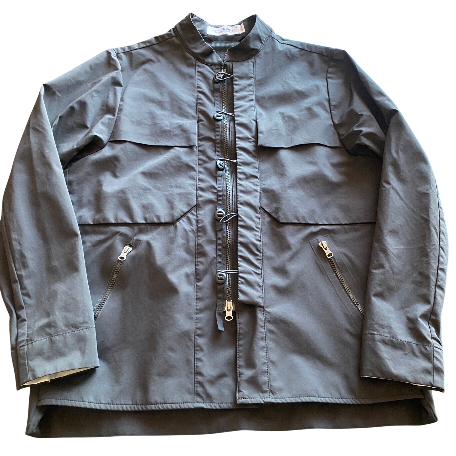 Reindee Lusion Jacket Medium Techwear Tactical Jacket Black Mens Zip Toggle