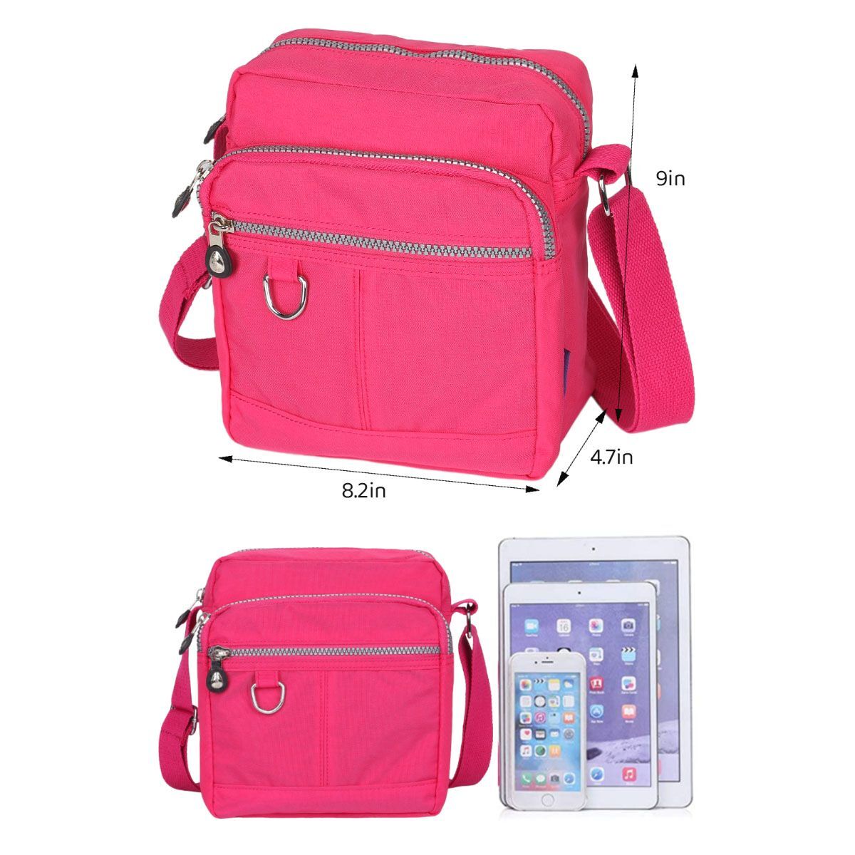 Womens Waterproof Messenger Cross Body Ladies Handbag Bag Shoulder Bag Purse