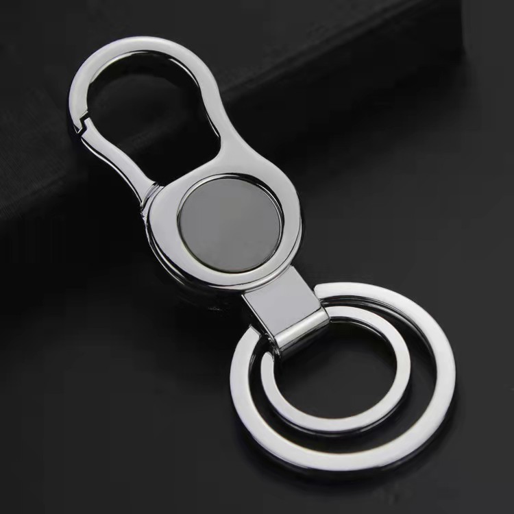 Solid Metal Keychain Dual Split Key Rings Belt Clip Car Key Holder Key Fob