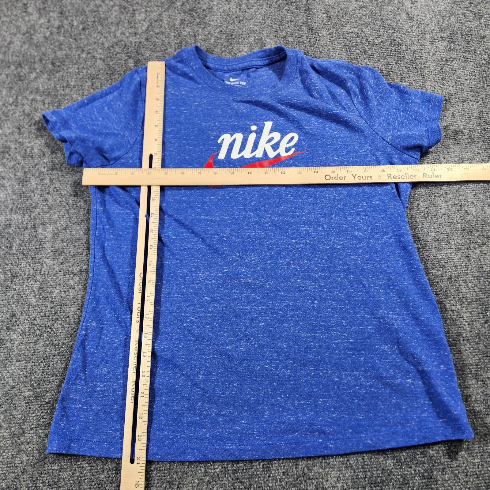Nike Shirt Youth Large Short Sleeve Blue Logo Casual Sports Outdoor School Tee