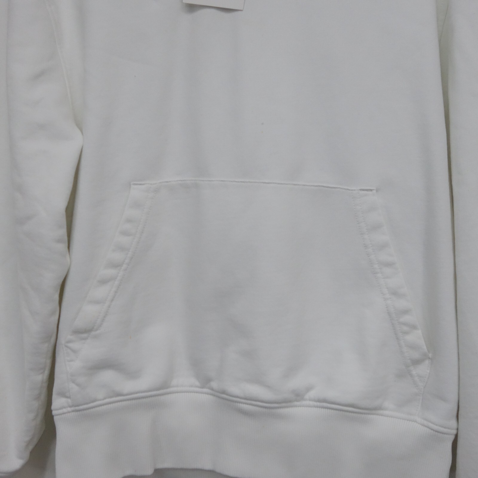 Calvin Klein Jeans Mens White Sportswear Pullover Streetwear Hoodie Sweatshirt M