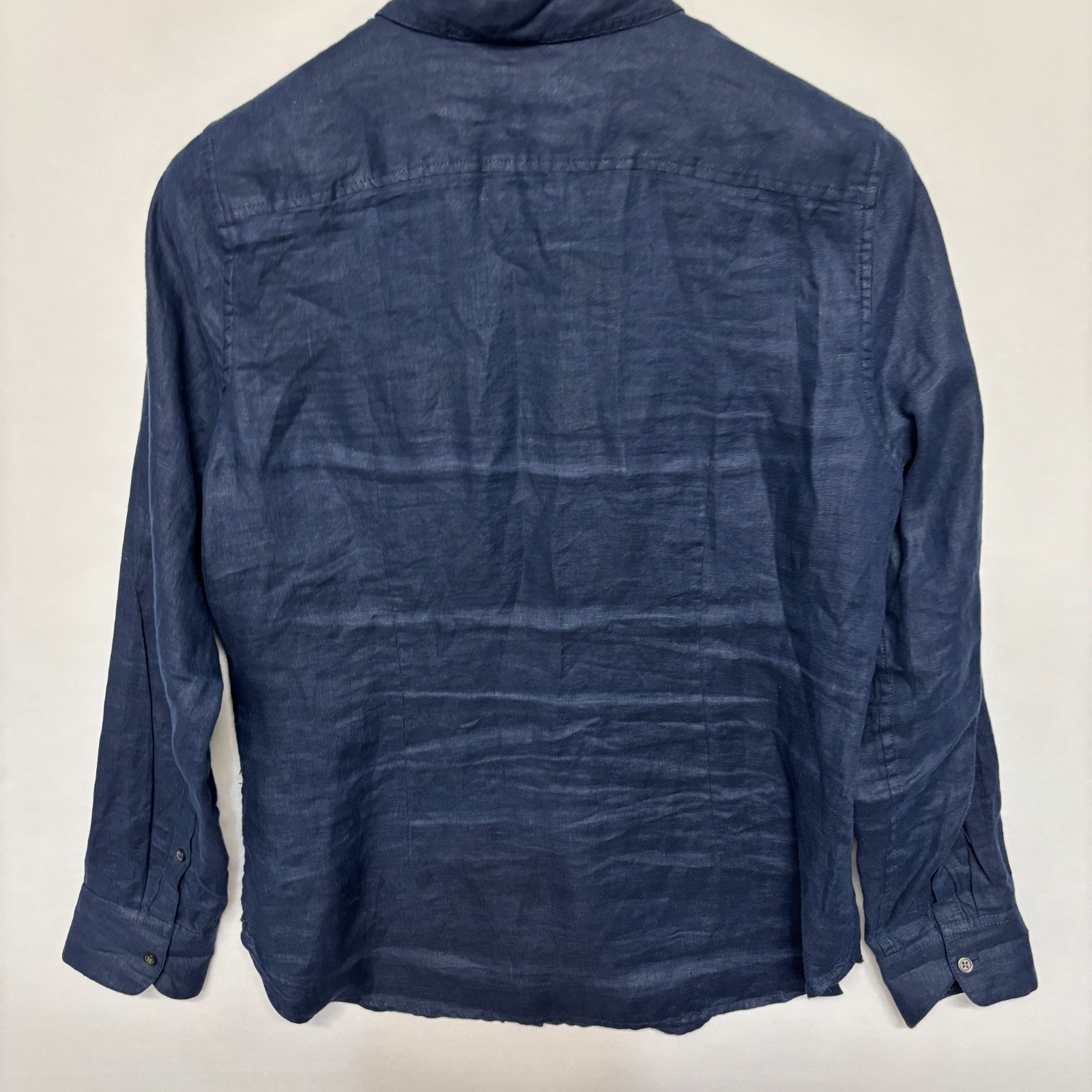 J. Crew Baird McNutt Women Irish Linen Slim Shirt Top Size 12T 12 Tall C130 -19