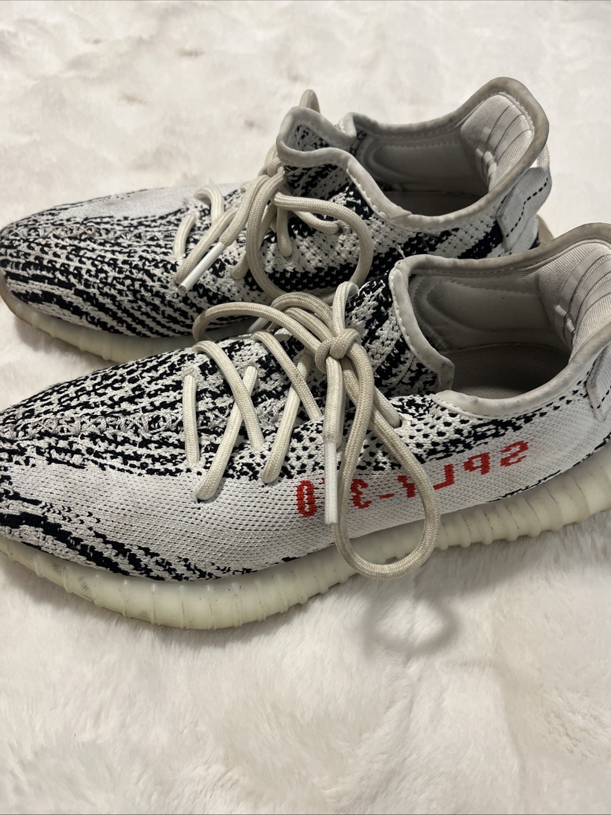 Adidas Yeezy Boost 350 V2 Low Zebra Print Shoes Size 6.5