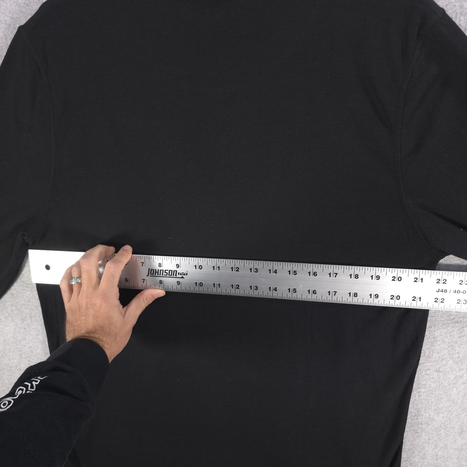 Omni-Wool Poly Blend Black Long Sleeve Crew Warm Base Layer Shirt Mens XXL