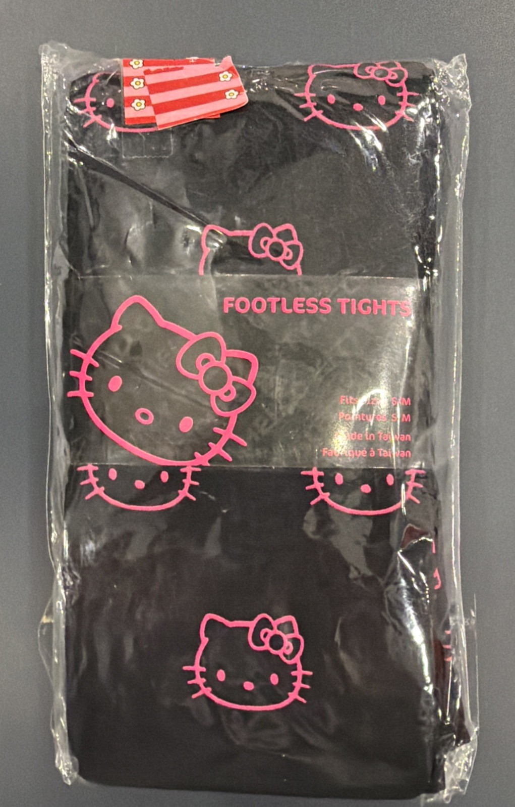 Sanrio Hello Kitty Footless Tights Size S/M New Black