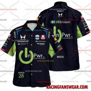 Marcus Ericsson IndyCar Racing 2026 Uniform Apparel Hawaiian Polo Shirts