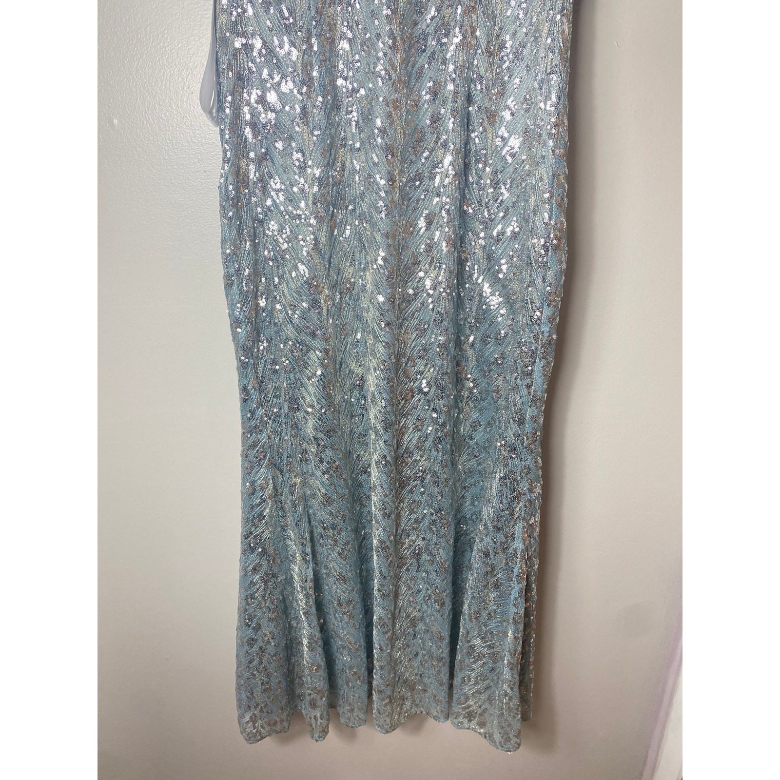 NWT JS Collections Dress 12 Blue Mother of the Bride Wedding Guest Formal Gown