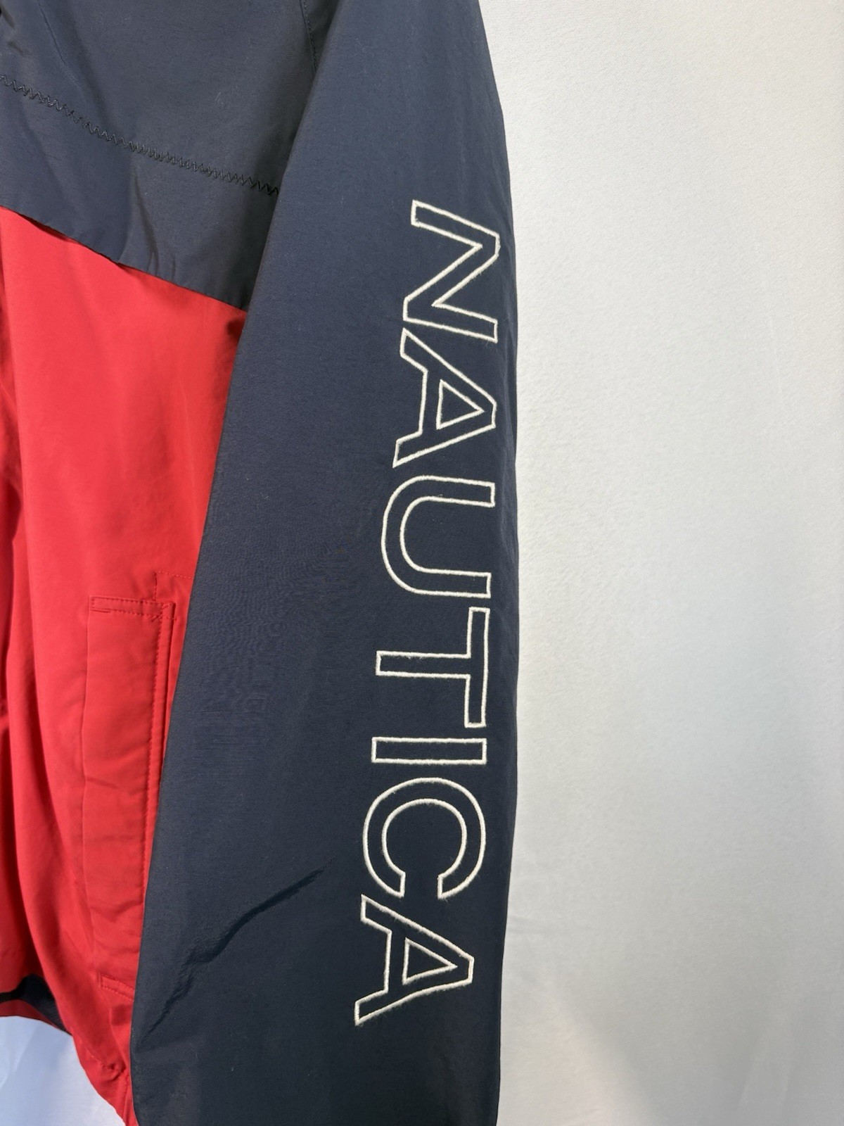 Nautica Jacket Size 2XL Windbreaker Rain Snap Zip Long Sleeve sailing