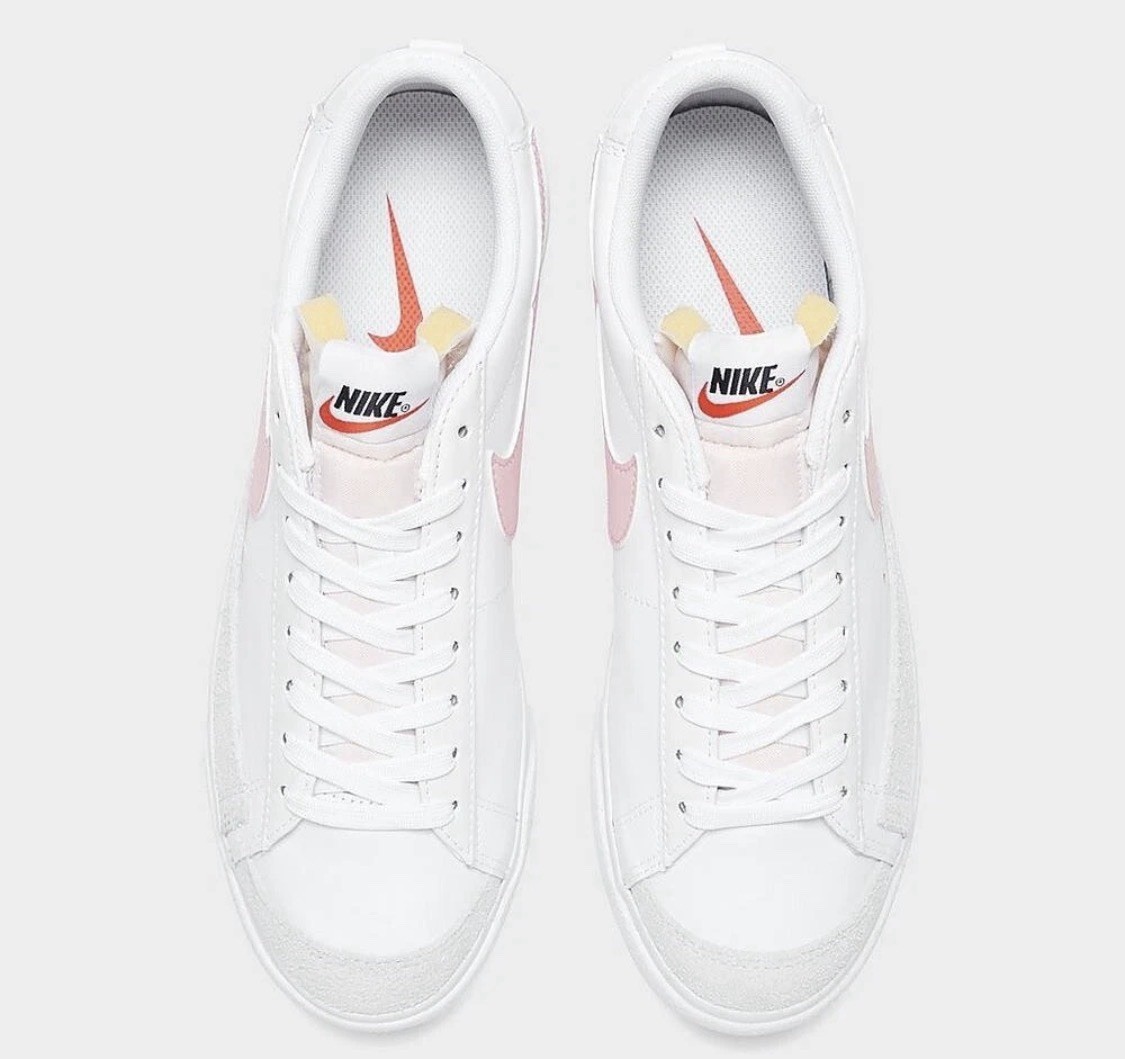 NIB WOMEN 11 NIKE BLAZER LOW PLATFORM WHITE – PINK GLAZE – BLACK DJ0292-103