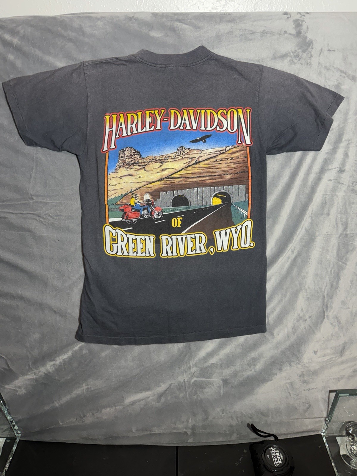 1990 Harley Davidson T shirt Green River, Wyoming. R.K.Stratman