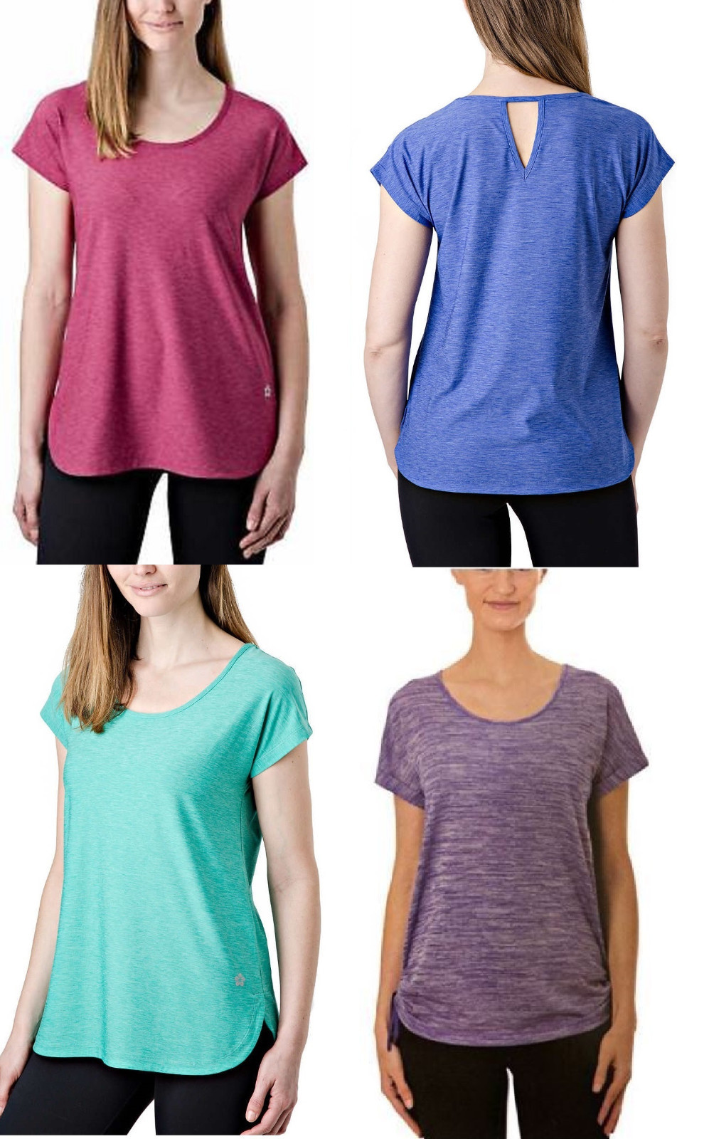 Tuff Athletics Women’s Active Yoga Key Hole Tops Variety, Select Size/Color, NWT