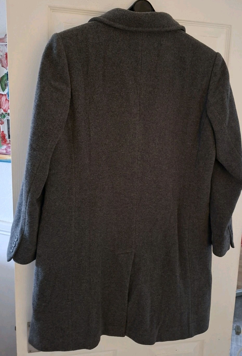 Laura Clement Womens 80% Virgin Wool Long Grey Coat UK18