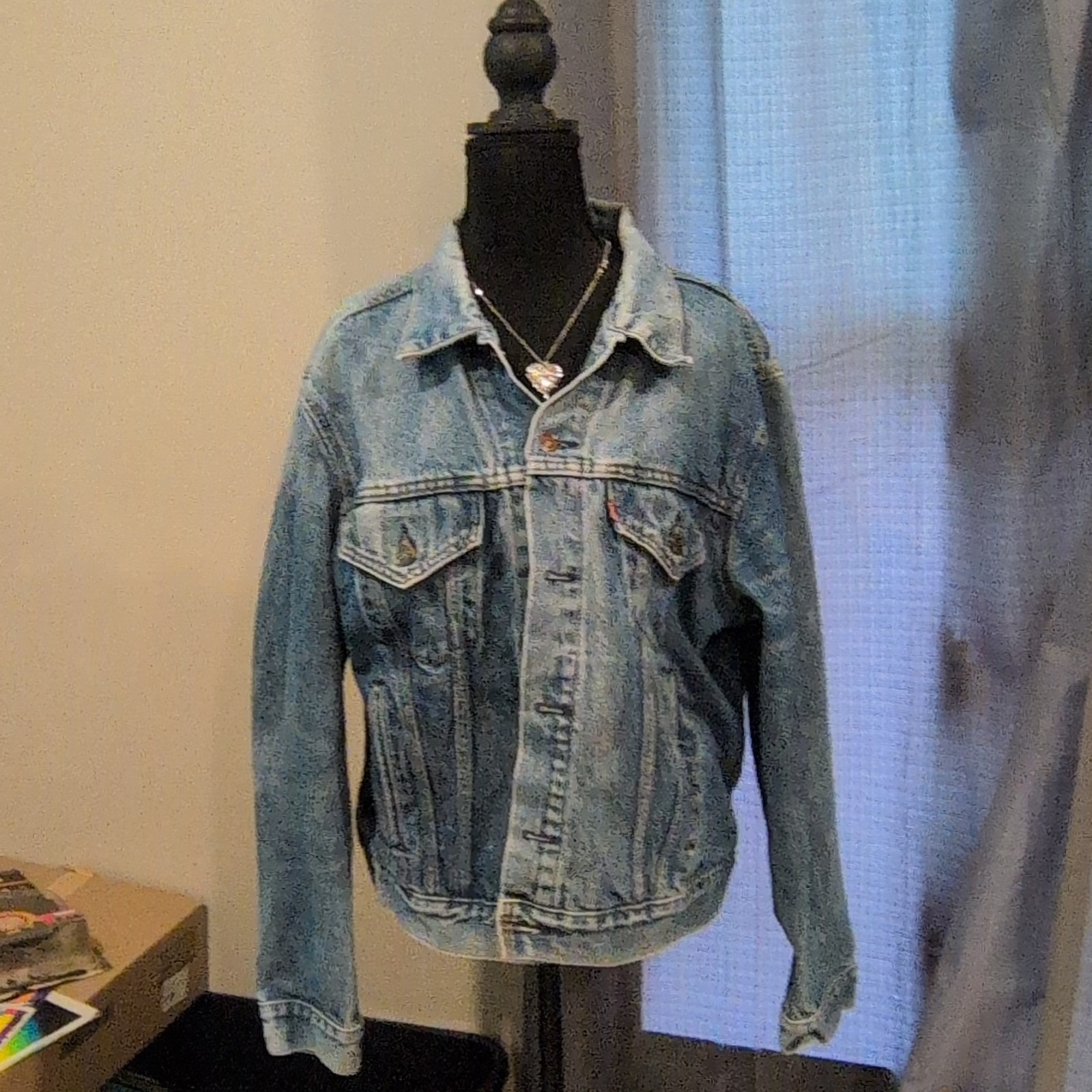 Vintage 1985 Levis Denim Jacket Size 46R Soft Type 3 III Trucker USA 70506-0216