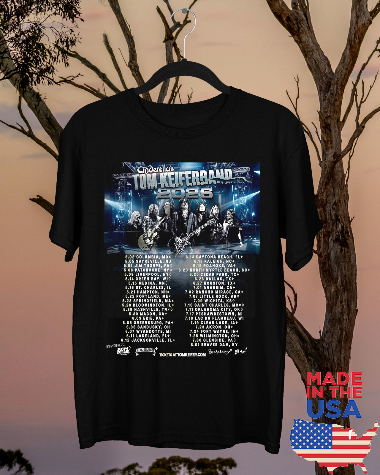 Tom Keifer 2026 tour dates T Shirt Full Size S-5XL