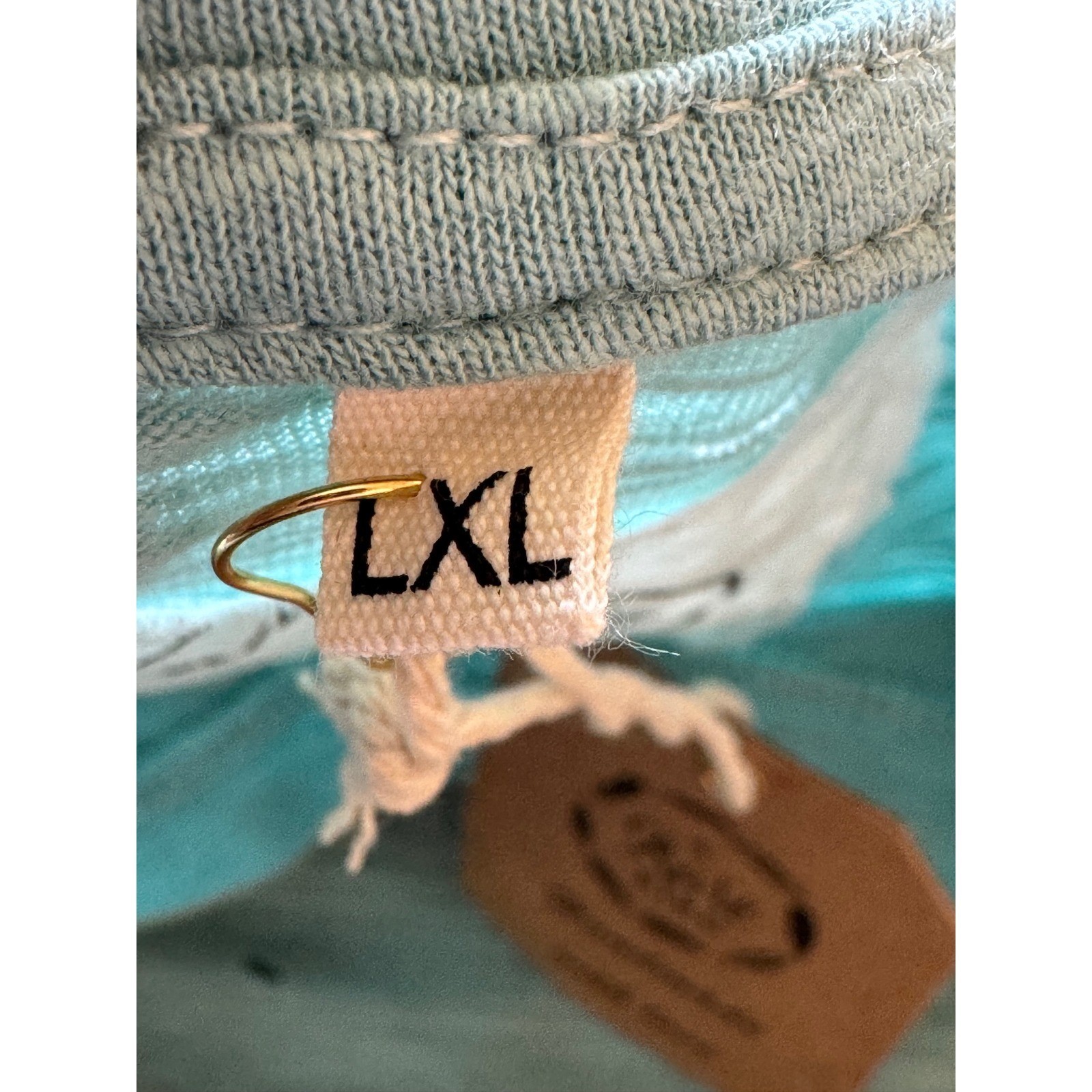 A Rare Bird Blue Distressed Sparrow Scripture Tunic 3/4 Sleeve Tee L/XL NWT