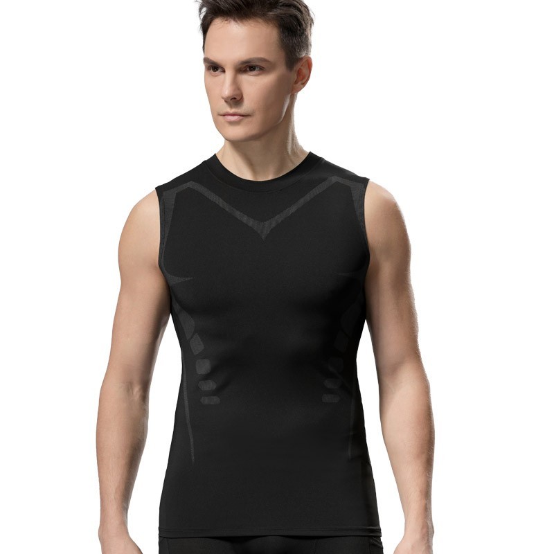Men Athletic Compression Shirt Workout Shaper Tank Top Base Layer Sport Gym Vest