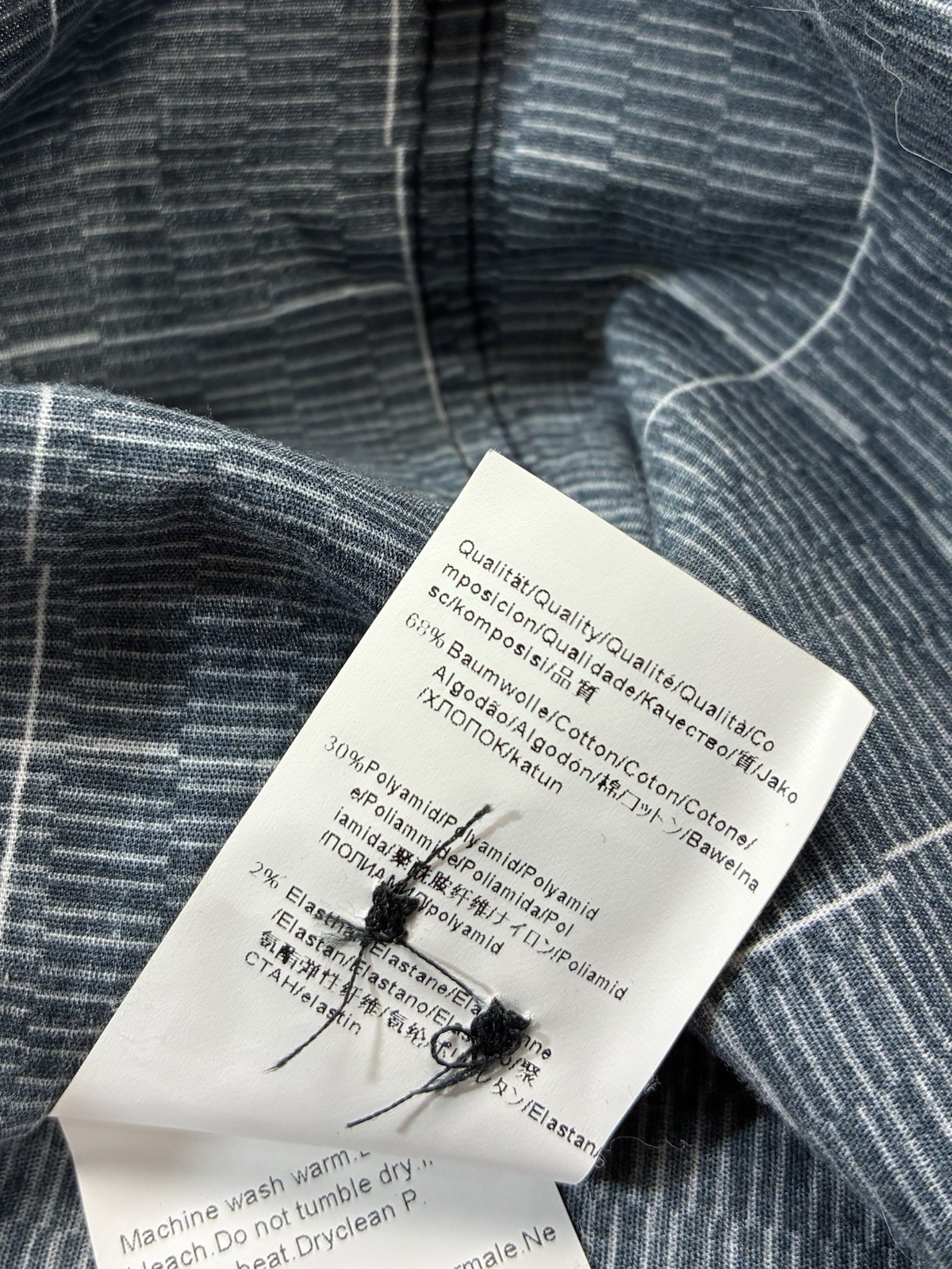 Hugo Boss Slim Fit Gray Geo Check Button Down Shirt Mens Large