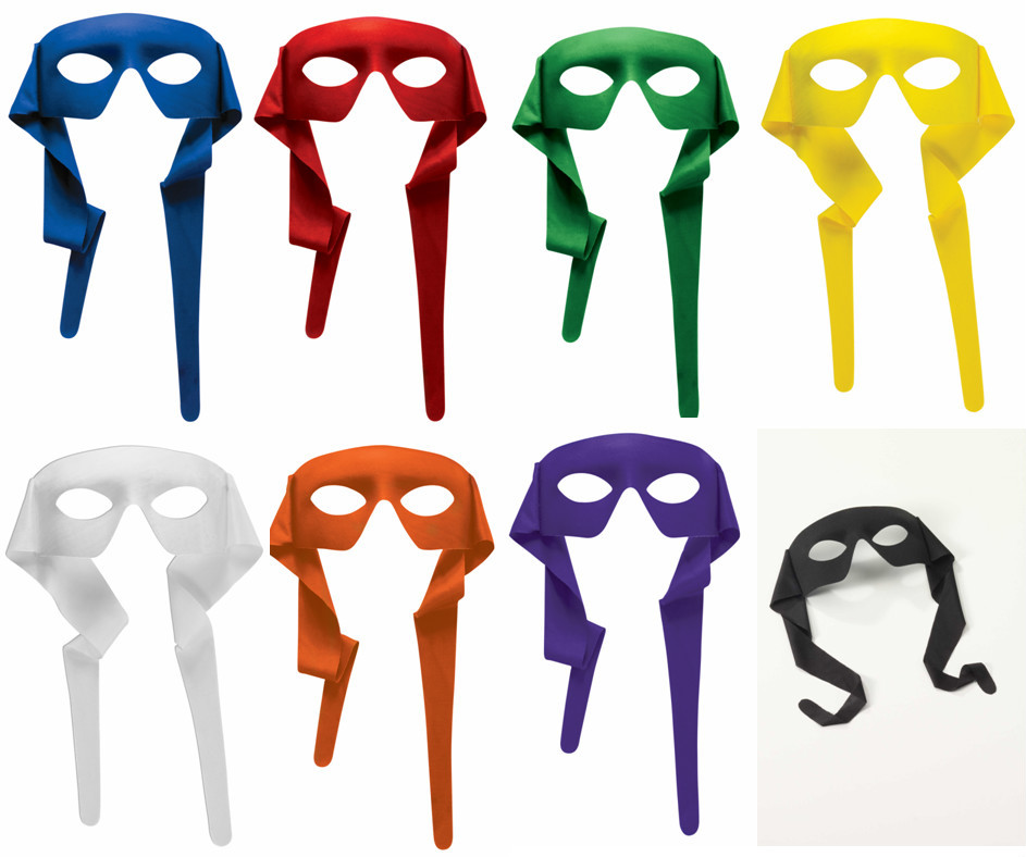 ADULT ZORRO BANDIT NINJA TURTLES SUPERHERO HERO MASK MARDI GRAS COSTUME EYE MASK