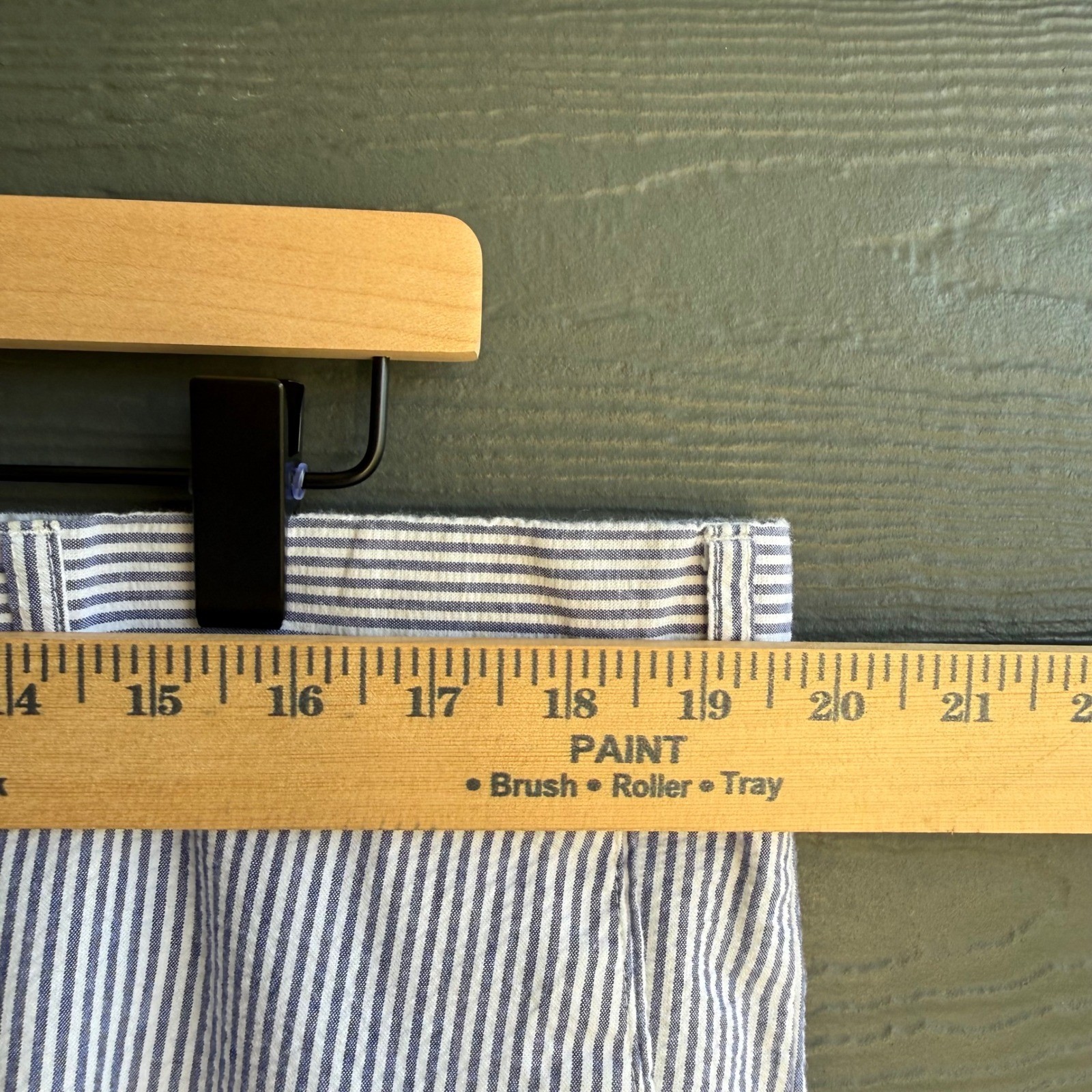 Alan Flusser Seersucker Cotton Dress Pants Blue White Stripe 40×32