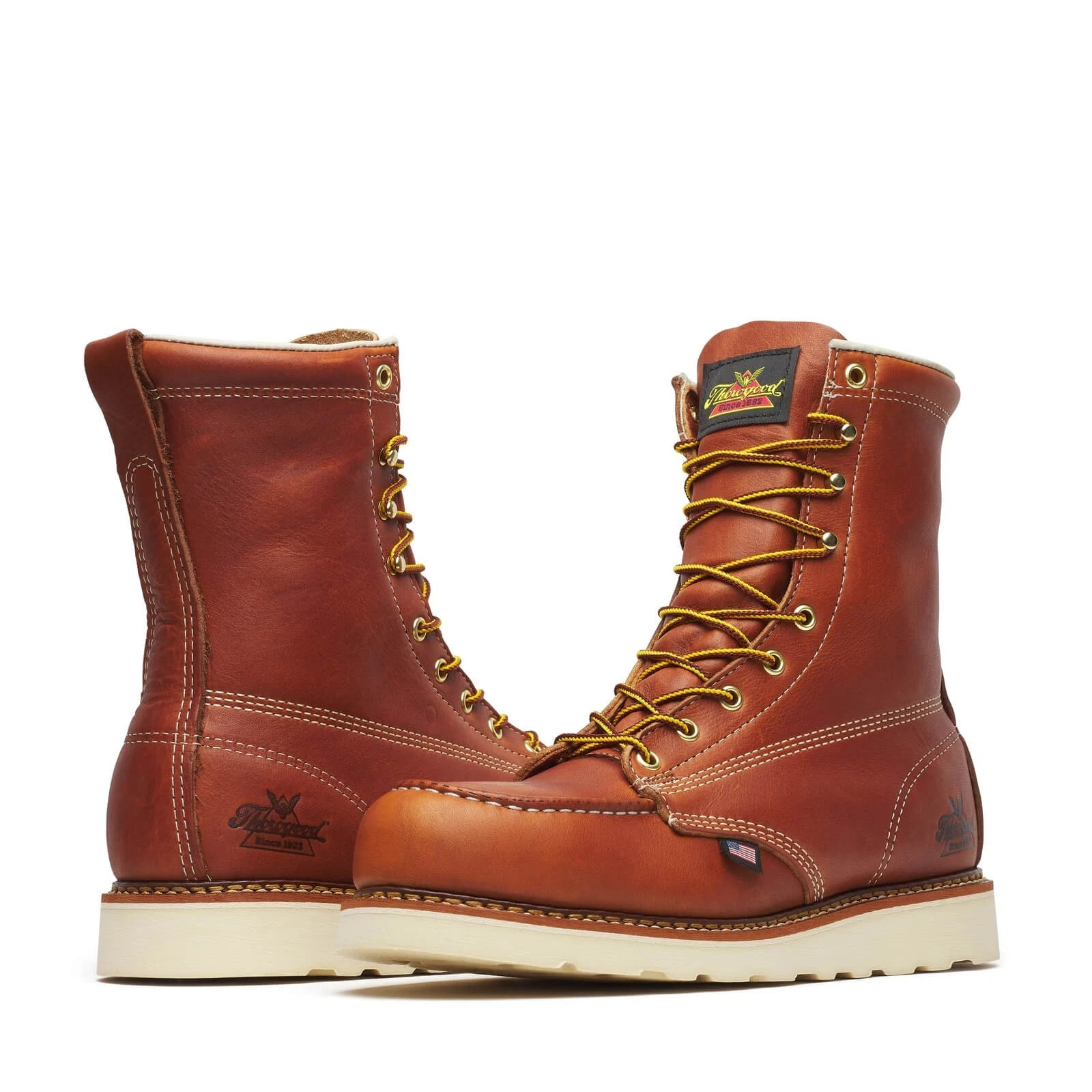 Men’s Thorogood 8″ American Heritage USA Wedge Work Boots Steel Toe