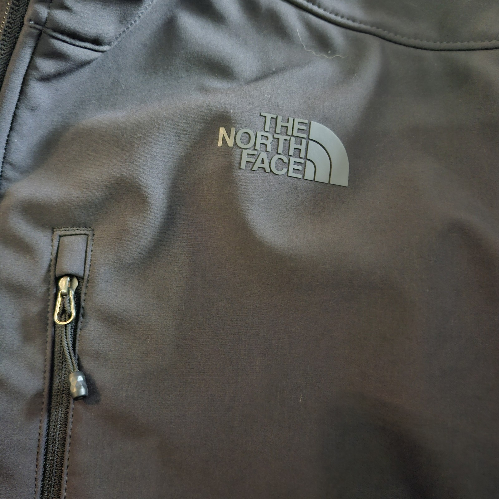 The North Face Fleece Full Zip Up Mock Neck Black Jacket Mens Size XXL 2XL