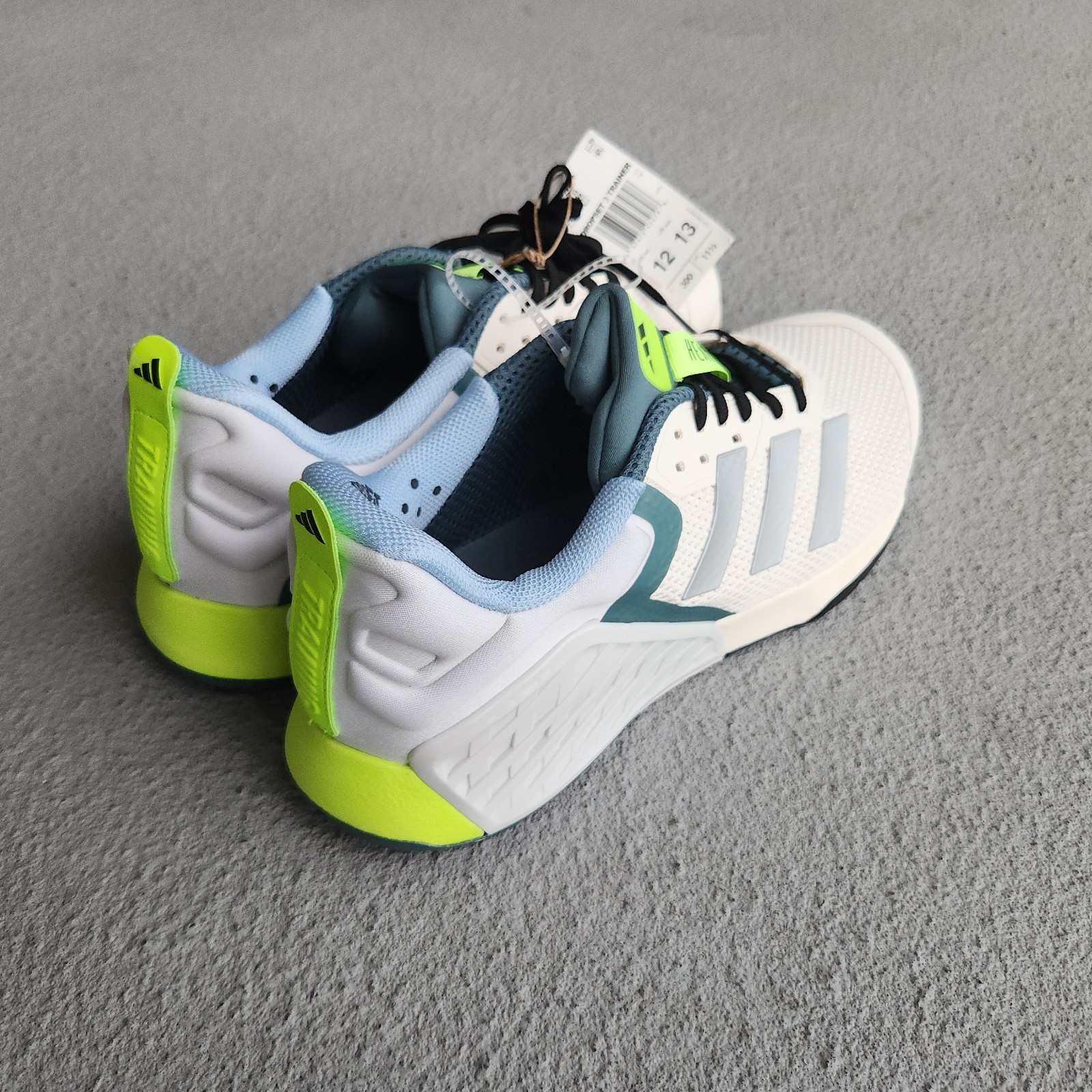 adidas Dropset 3 Training Mens White Sneakers Athletic Shoes JP7239 Size 12 US