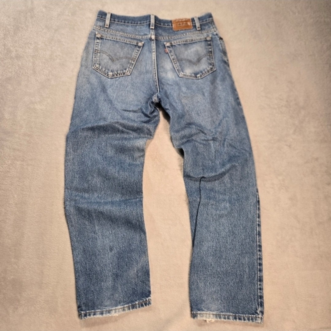 Vtg Levi’s 540 Relaxed Fit Bronze Tab Denim Straight Jeans Distressed 36×30