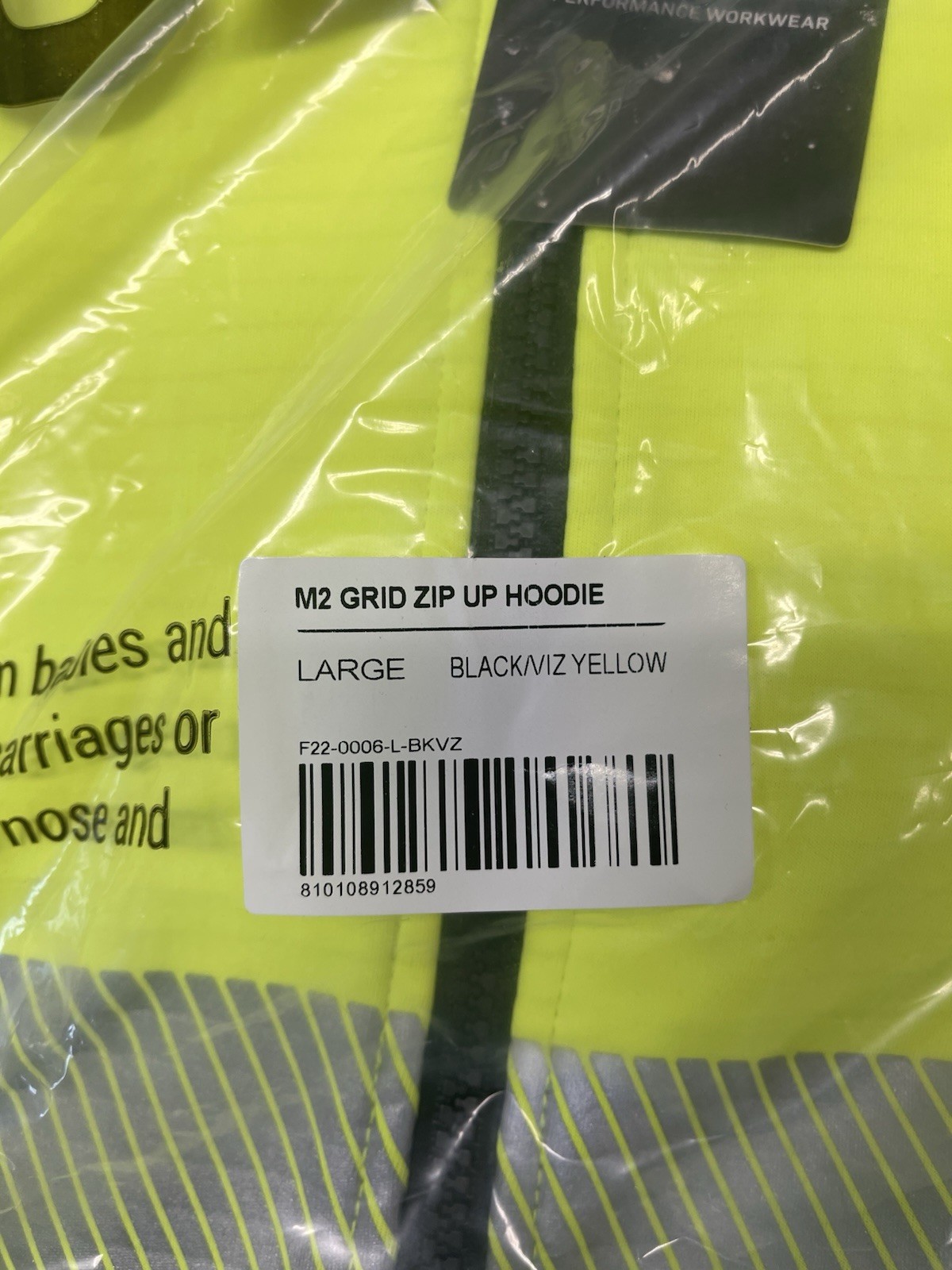 🧡*NWT* Truewerk M2 Grid Zip Up Hoodie Workwear Reflective Men’s Size L – Hi Vis
