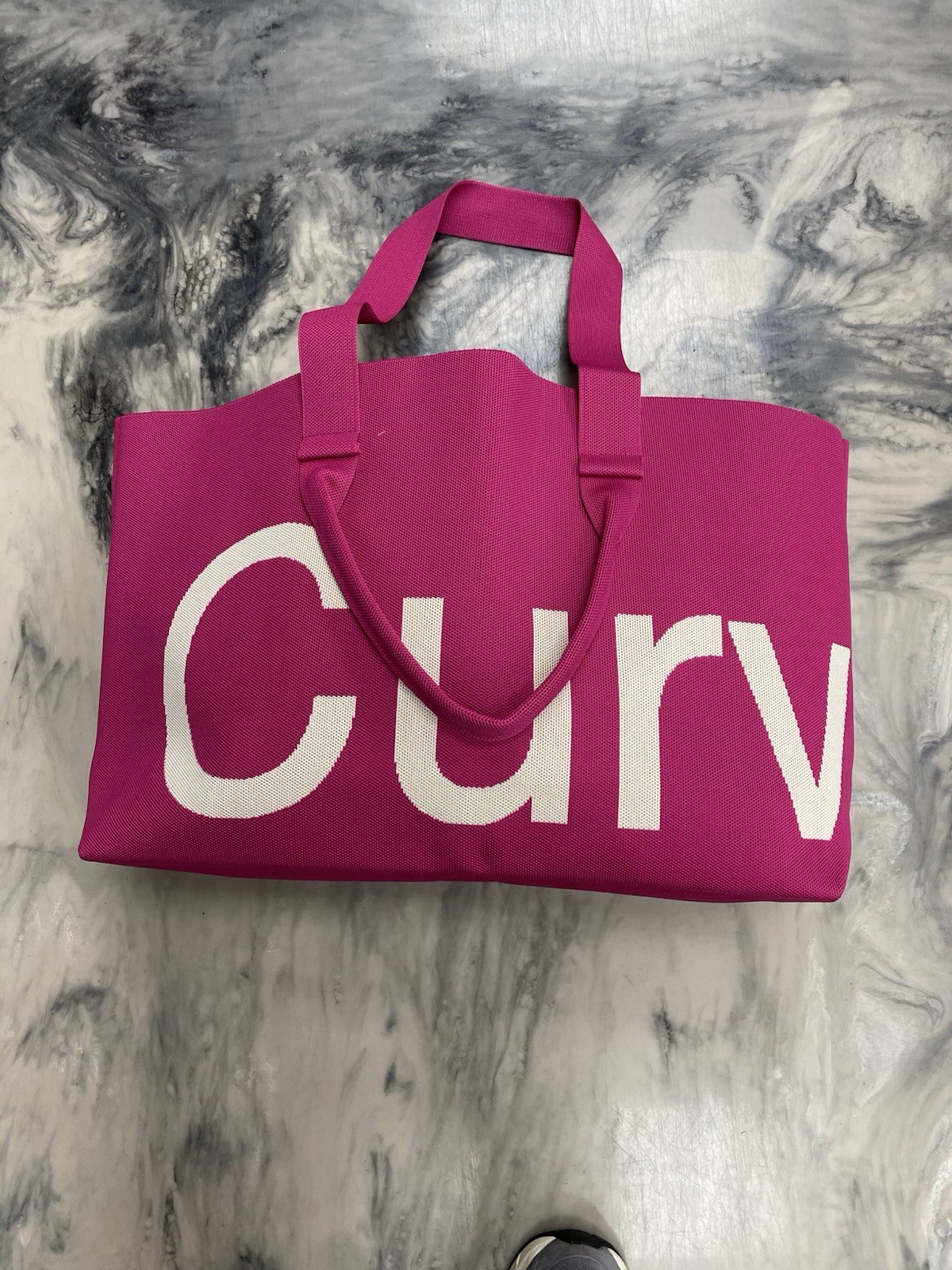 Curves by Sean Brown tote bag Raspberry Pink color Brand new Authentic