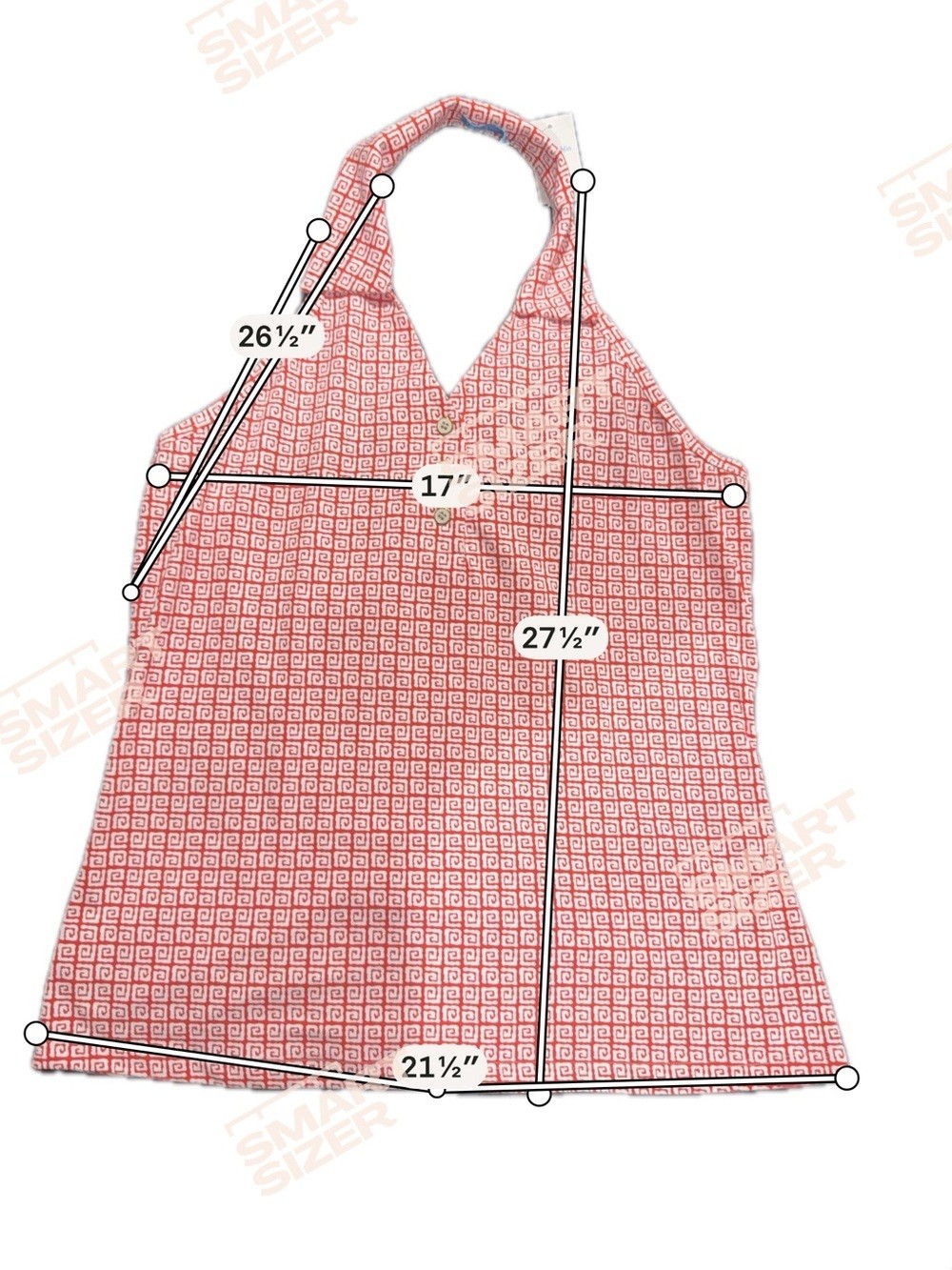 J.McLaughlin Calla Halter Top XL NWT Red White Mini Retro Square Catalina Cloth