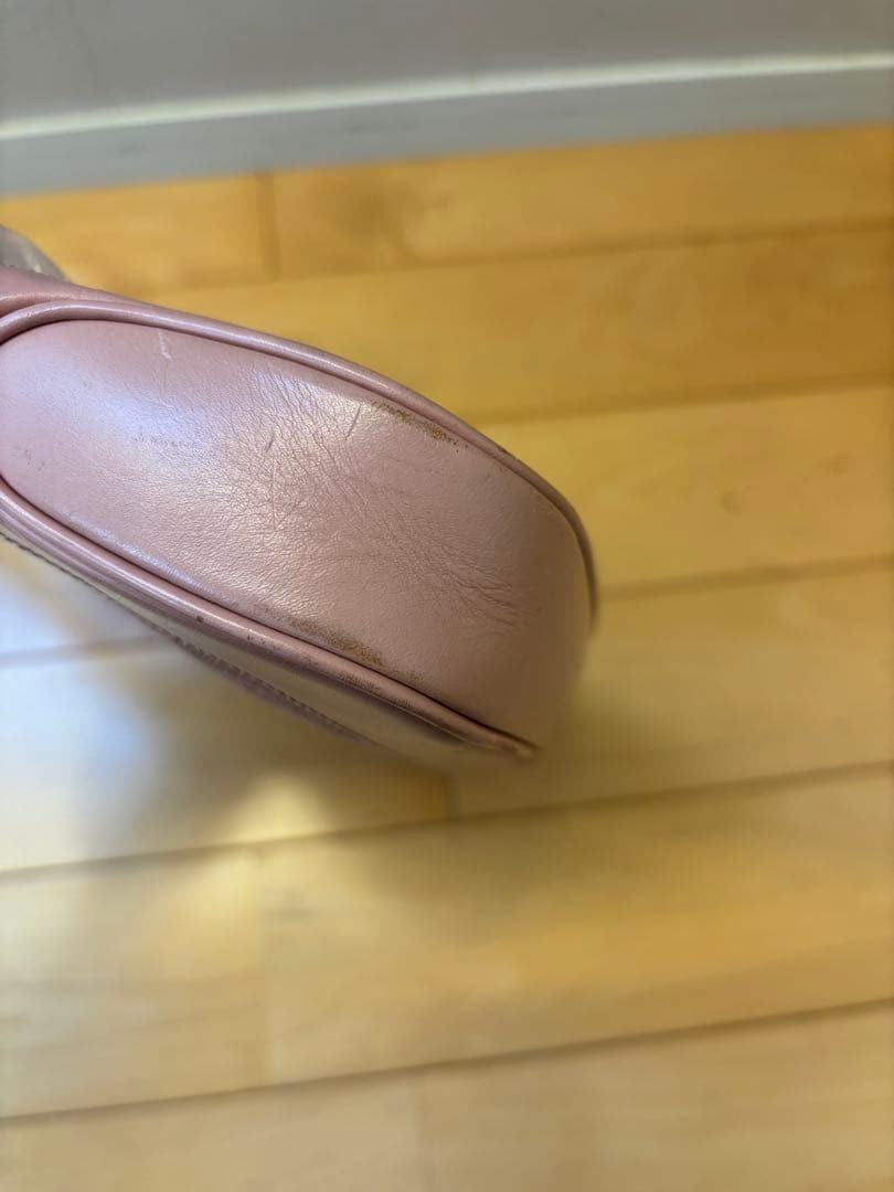 Gucci Pink GG pattern Canvas Leather Shoulder Bag Jackie 0013735 Used from Japan
