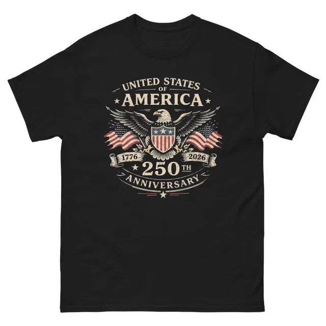 USA 250th Anniversary T-Shirt USA Flag Vintage 4th of July Patriotic Gift Tee