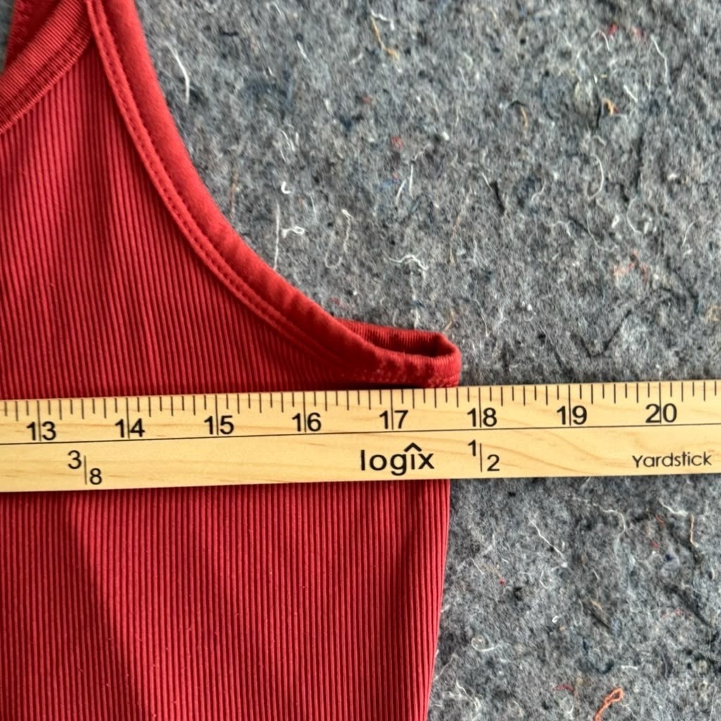 No Boundaries XXL Red Ribbed Tank Top Cami Stretch Spaghetti Strap Juniors 2X