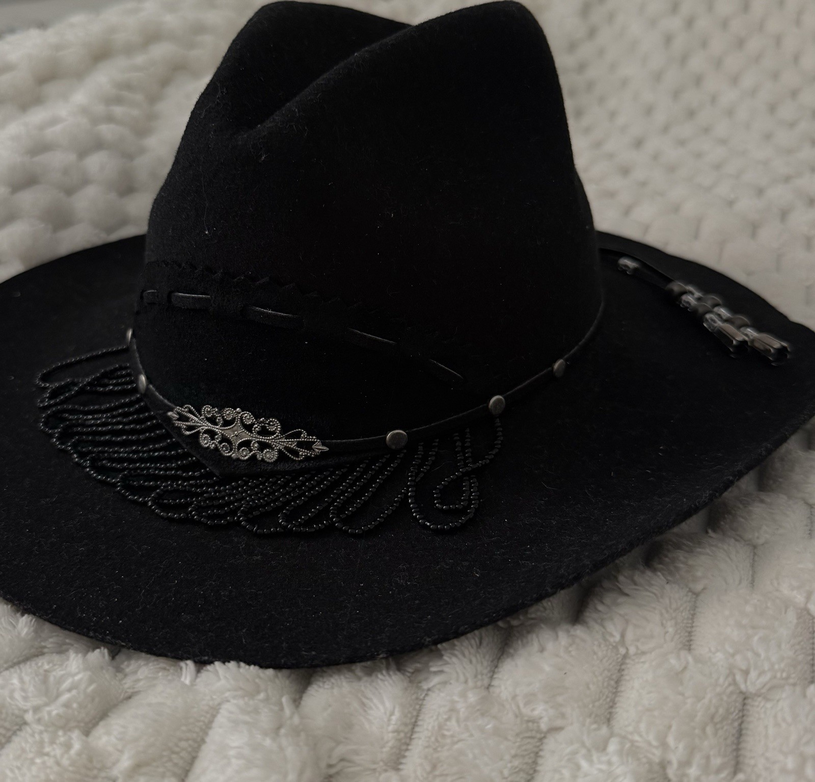 Cheyenne Hughes Hat Co Men’s Black Western Cowboy Hat Solid Size 6 7/8