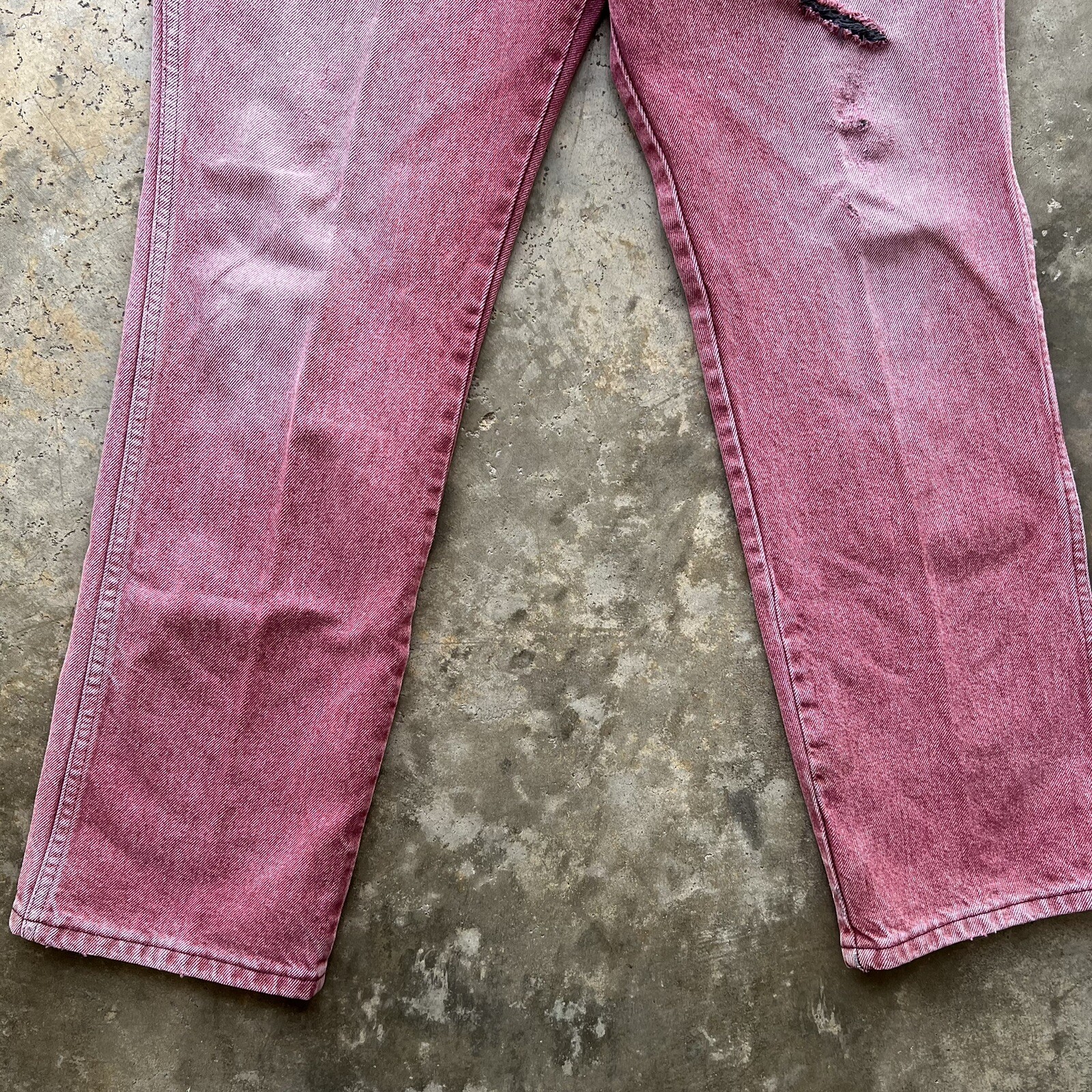 Vintage Wrangler Stonewash Sun Faded Red Denim Jeans 36×30 936BLT Cowboy Cut