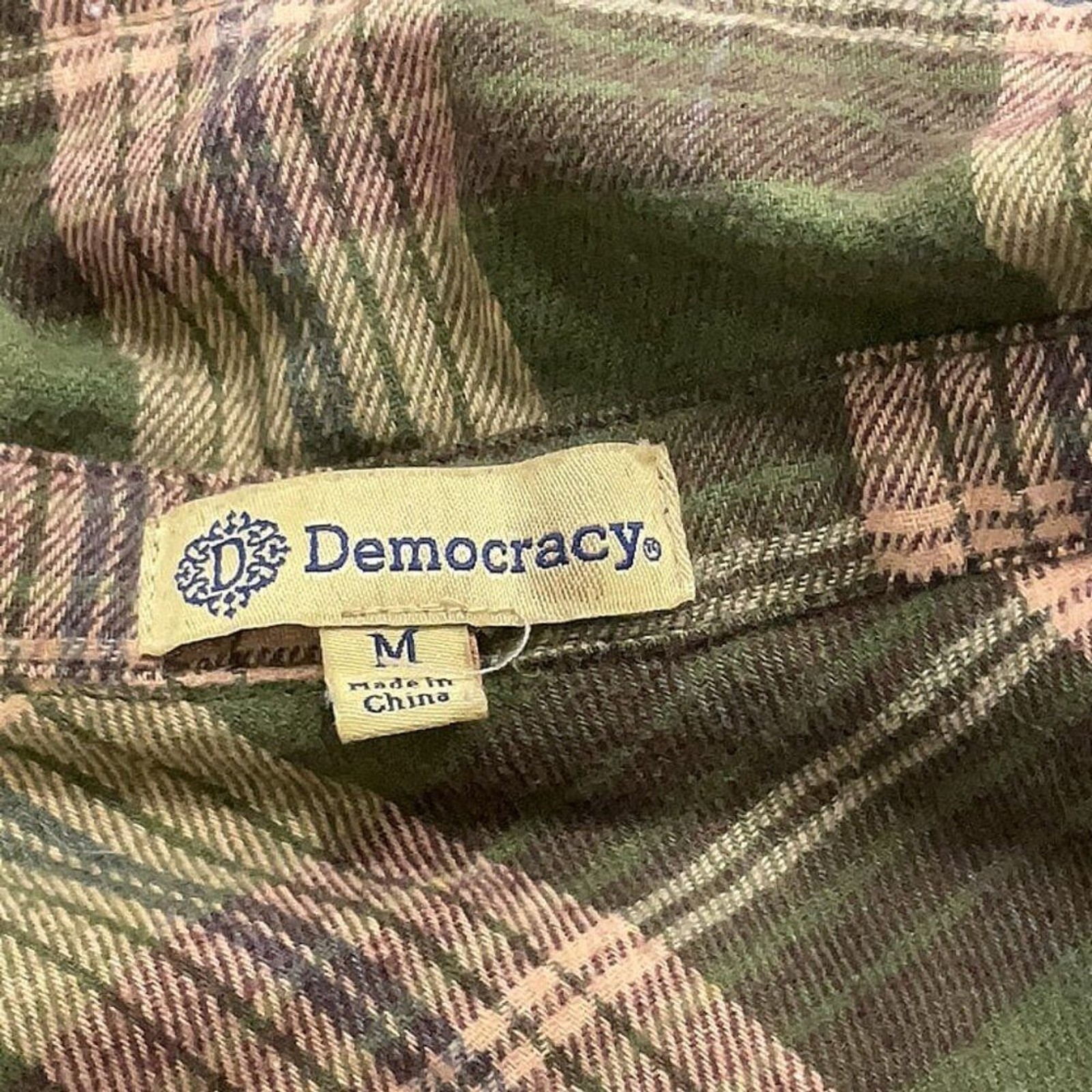 Women’s Democracy Green Plaid/flannel shirt