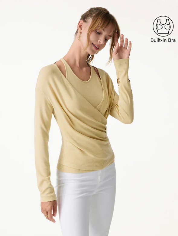 OGL Summer Two Piece Cami Surplice Ruched Top Set Women New