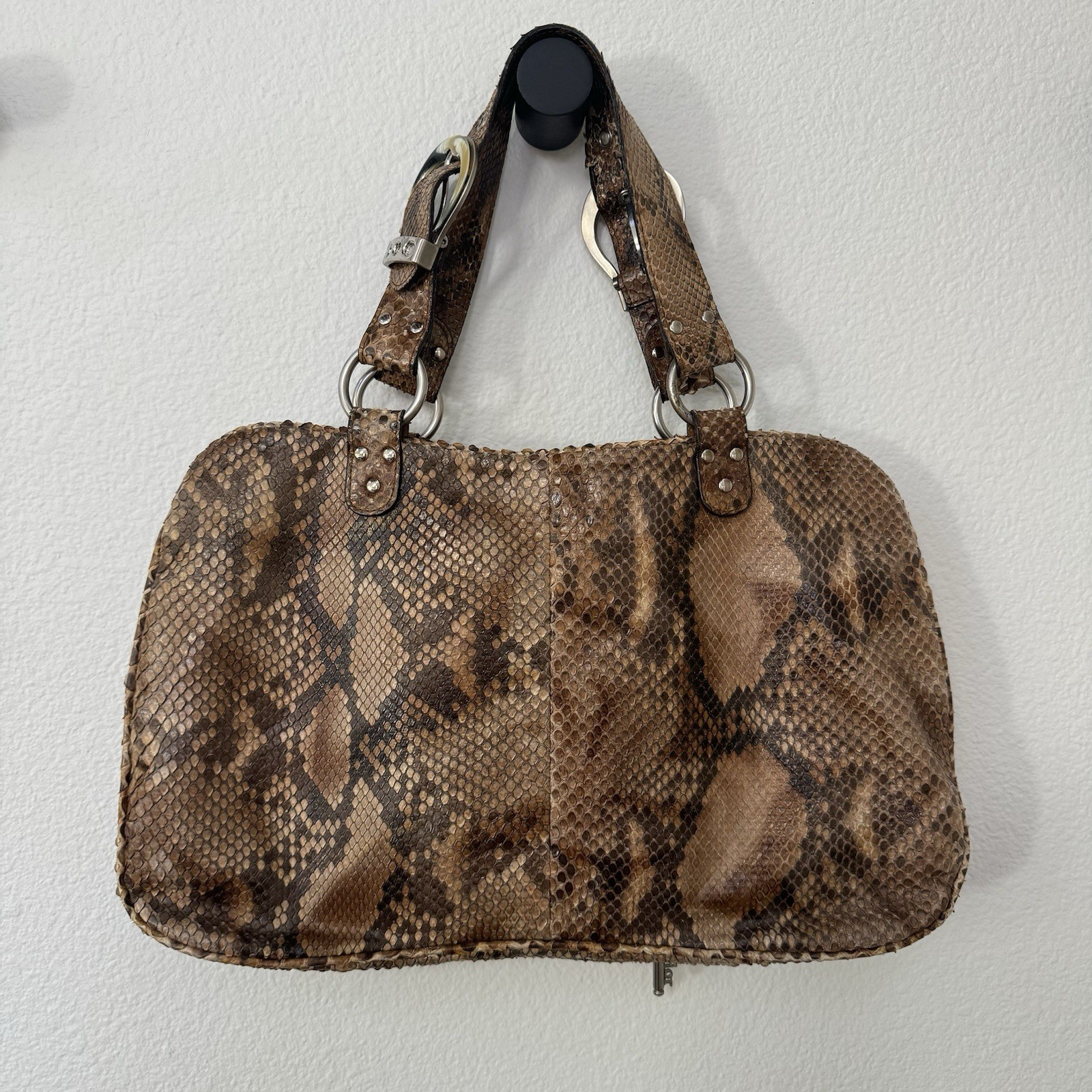 vintage dior python snakeskin gaucho bag f/w 2006 john galliano
