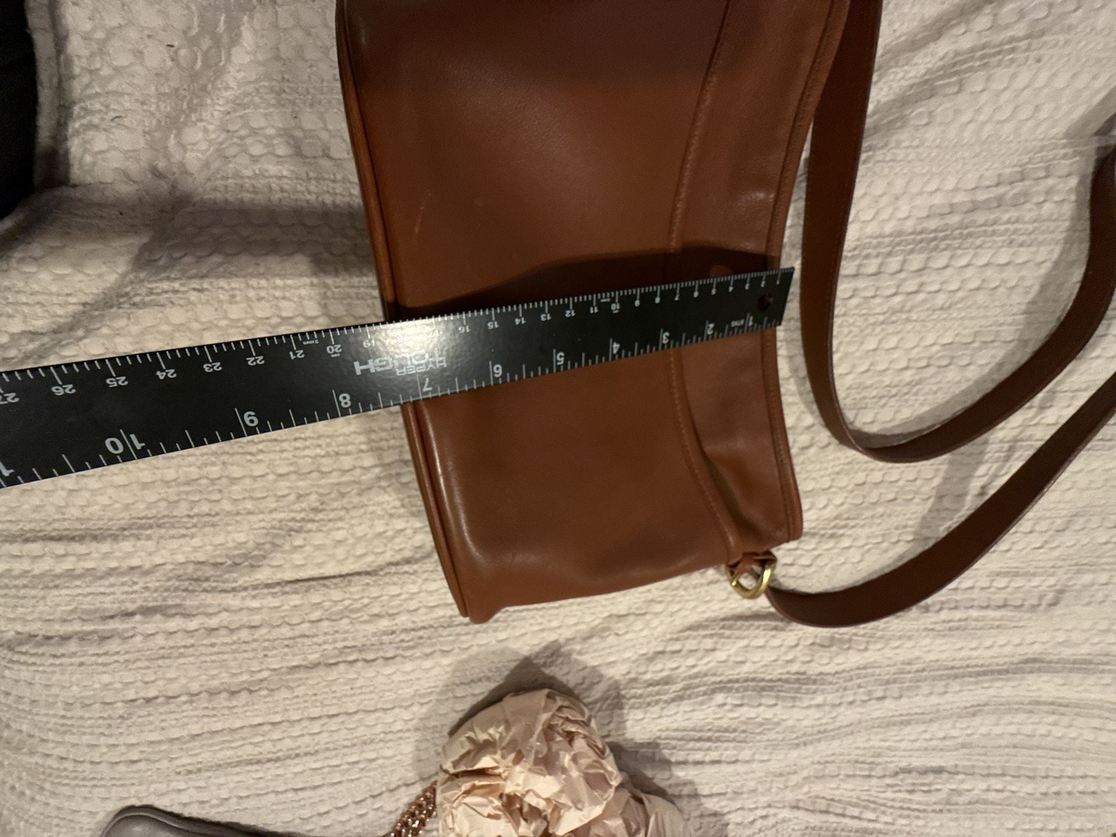 Vintage Coach Leather Shoulder Bag in British Tan