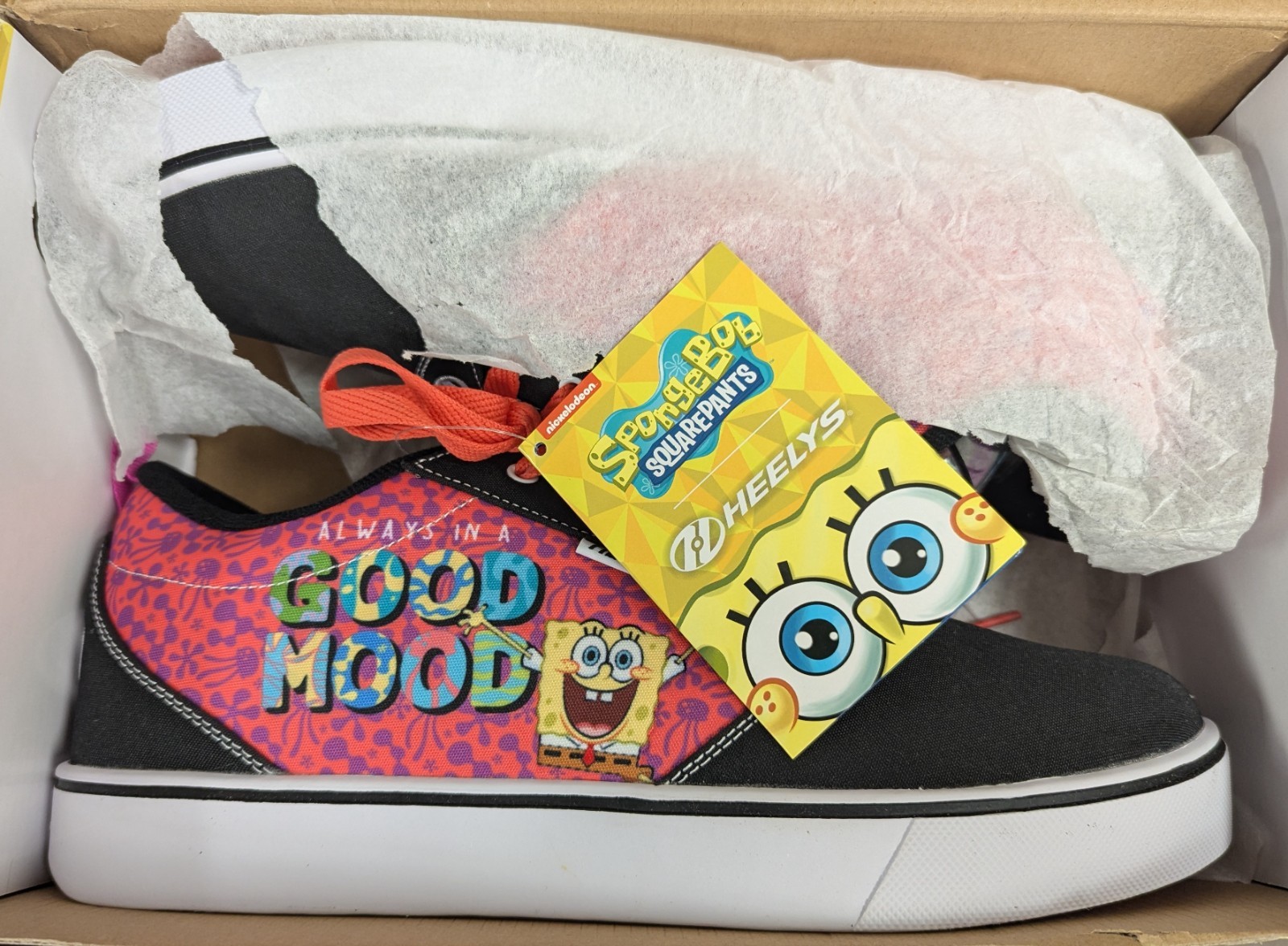 HEELYS PRO 20 SPONGEBOB ALWAYS IN A GOOD MOOD YOUTH SNEAKERS *SEE VARIATIONS NIB