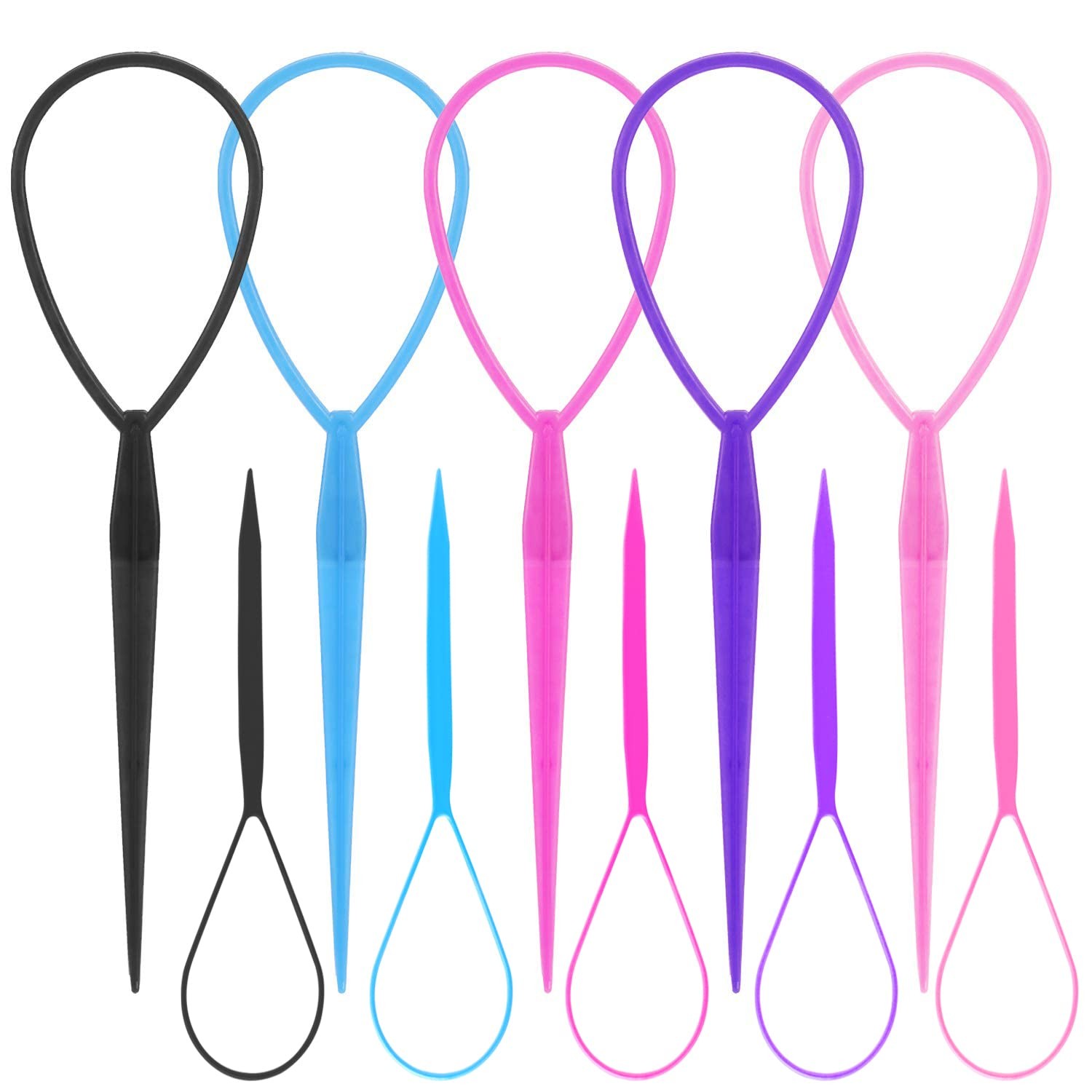 WSYUB Topsy Tail Tools, 10Pcs Hair 1 Count (Pack of 10), Multi-colored