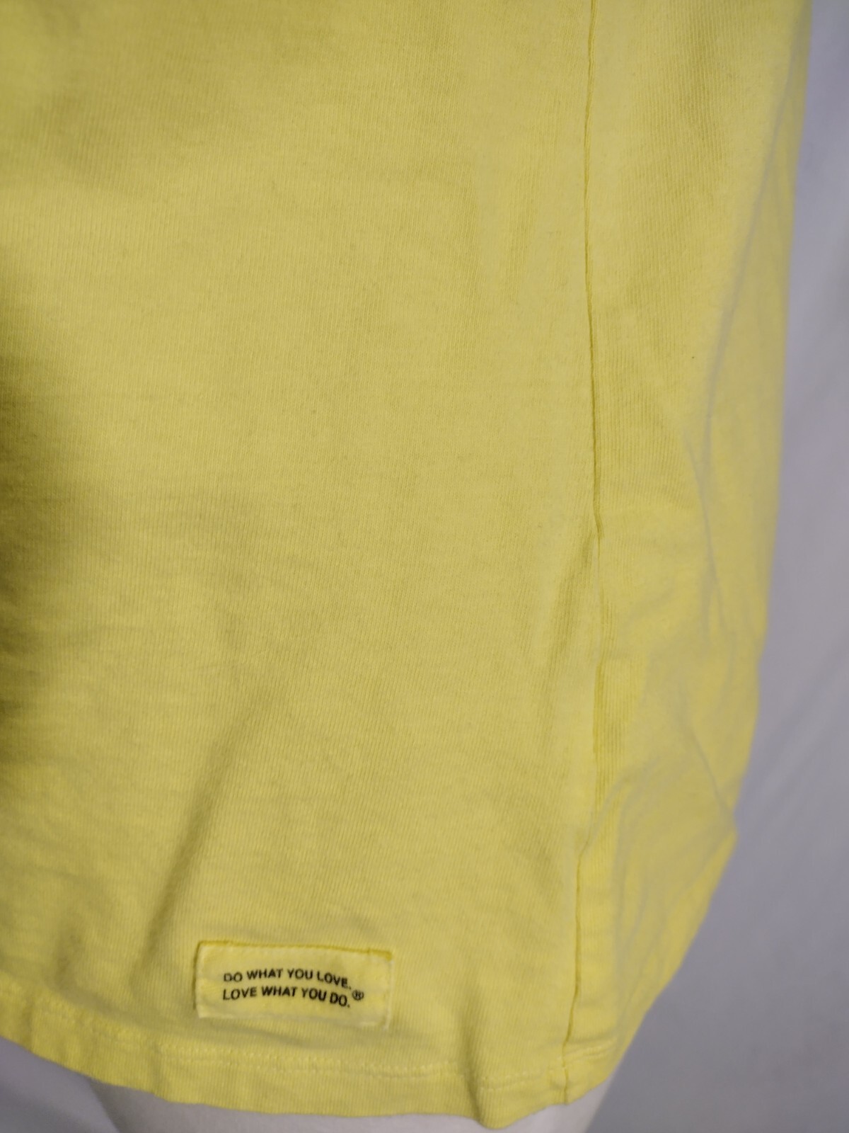 LIFE IS GOOD Womens T Shirt Yellow Chiffon SS Cotton Crusher Compass Graphic Med