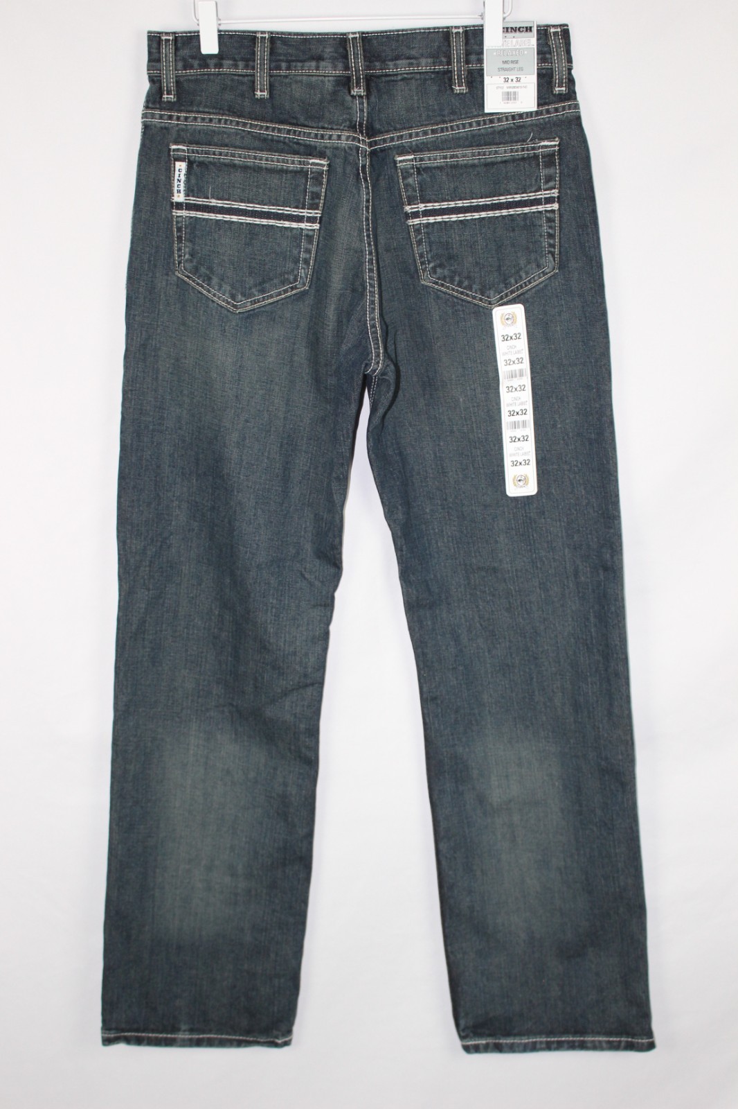 Cinch Jeans Men’s White Label Relaxed Straight Leg Dark Blue Wash MB92834019