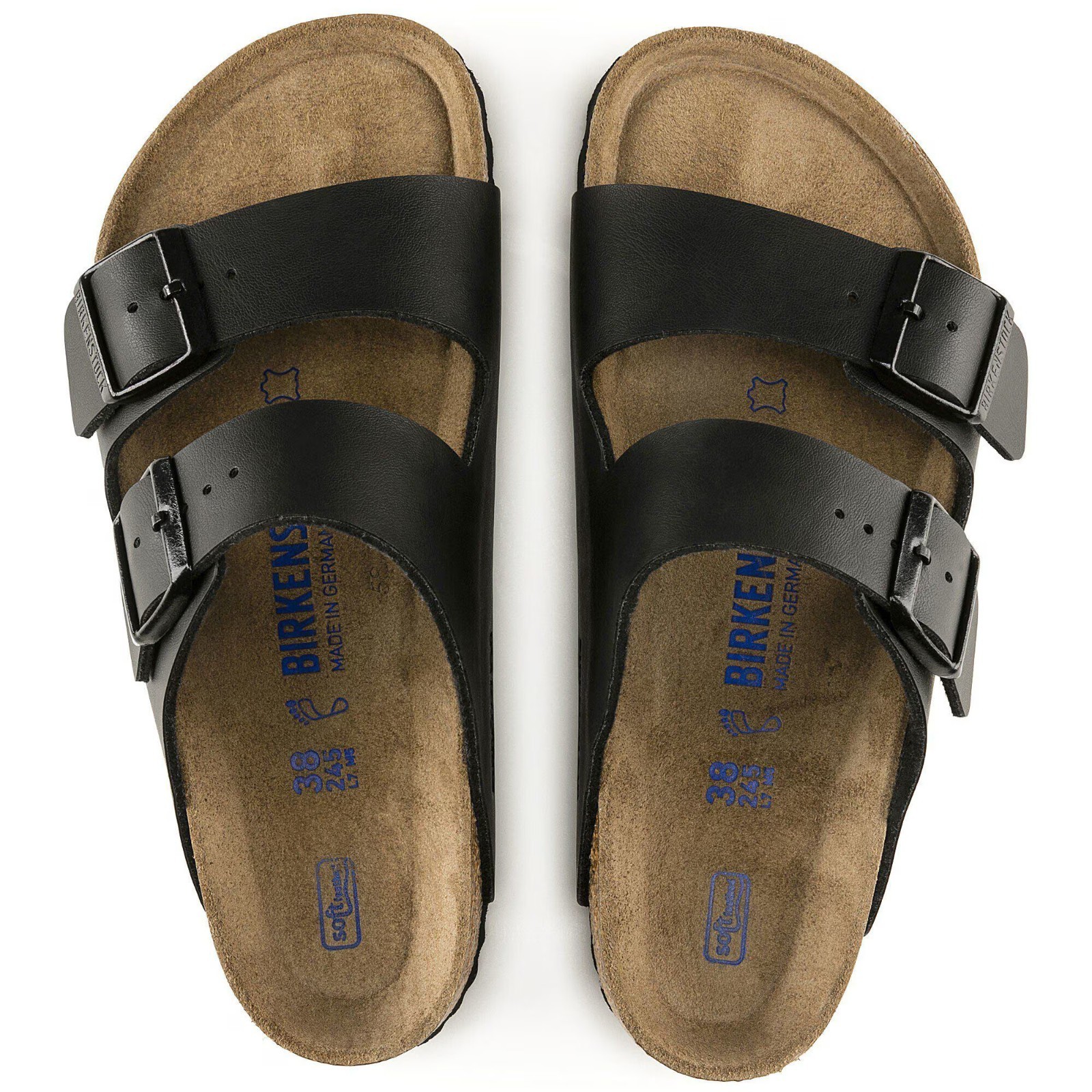 Birkenstock Arizona Soft Footbed Birko-Flor Sandals – Black