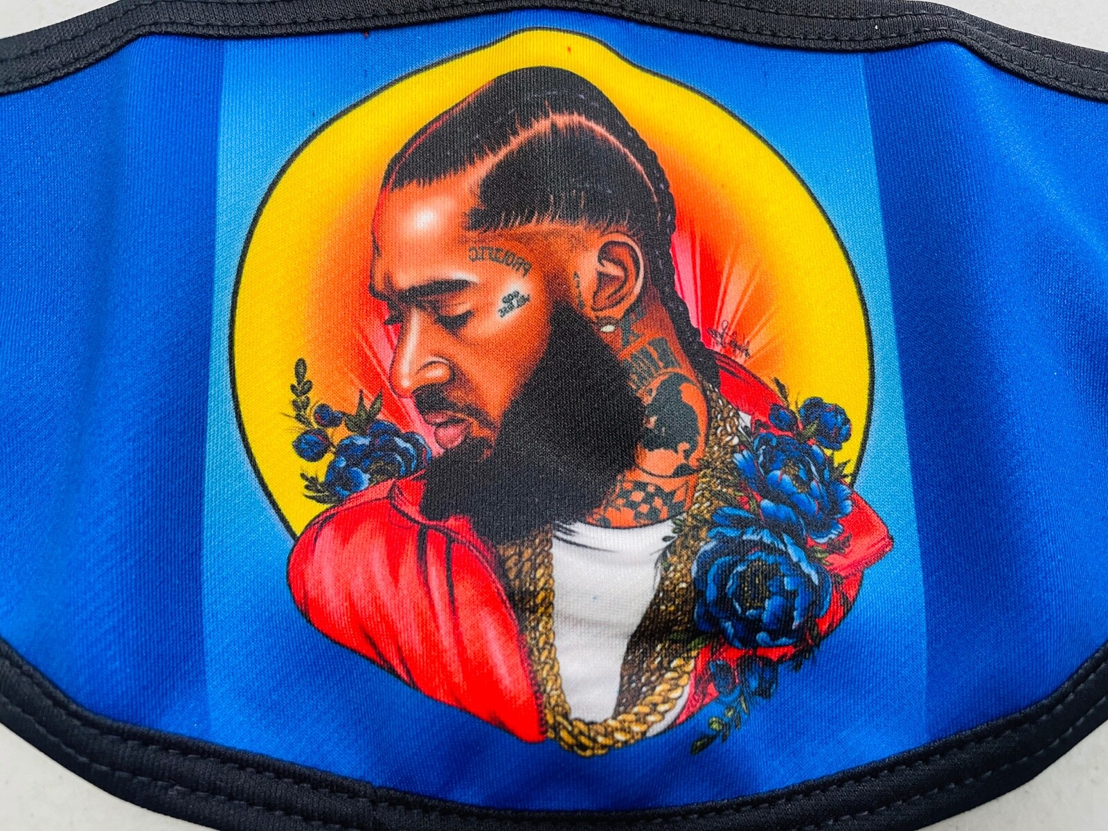 Nipsey Hussle Remembered Printed Face Mask, Free Shipping and Returns USA Seller
