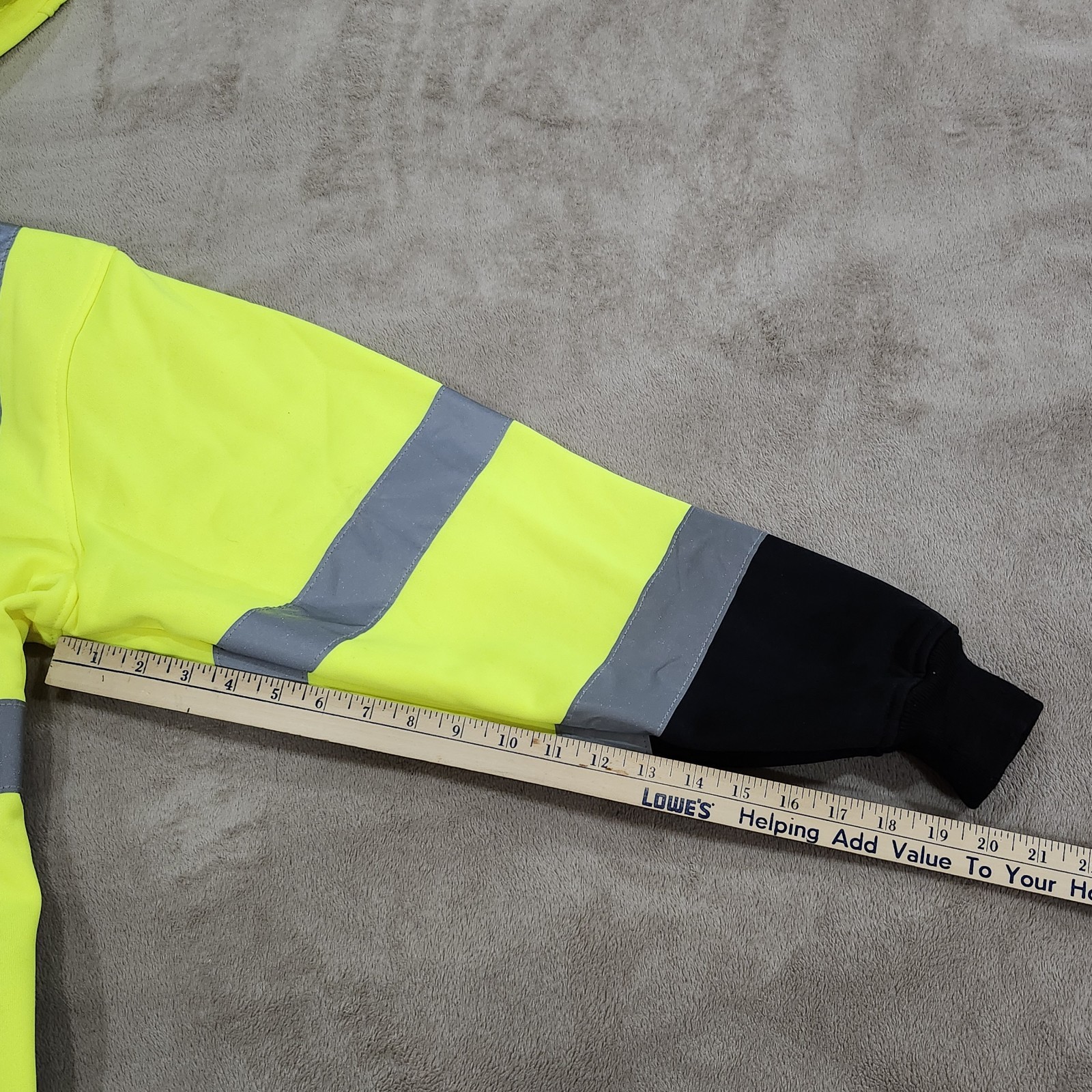 PIP HIGH VISIBILITY Lime Class 3 Pullover Safety Sweatshirt Hoodie Jacket Size M